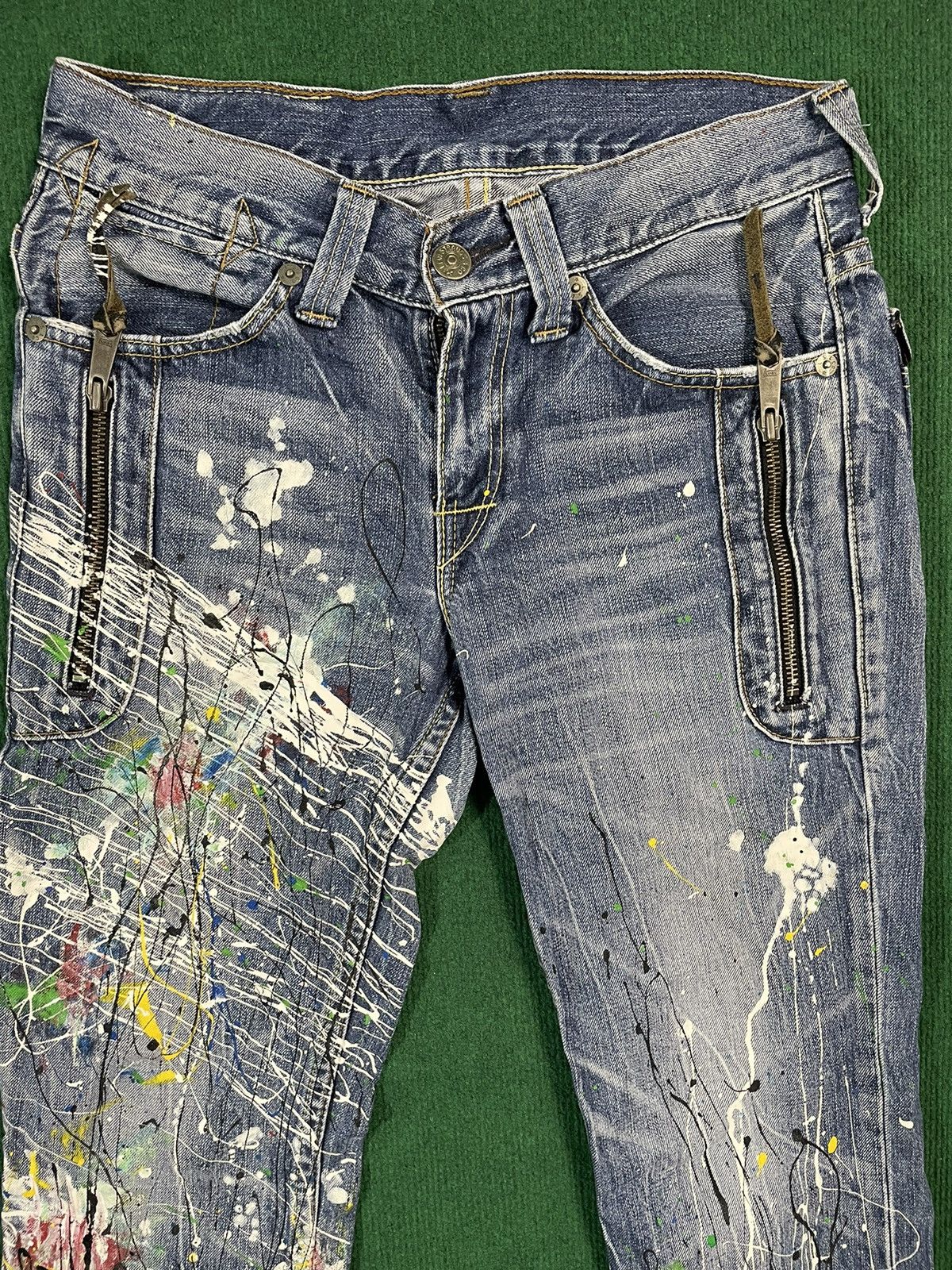 Levi's Levis Paint Splatter Flair Cutting Very Rare Jeans Size US 32 / EU 48 - 4 Thumbnail