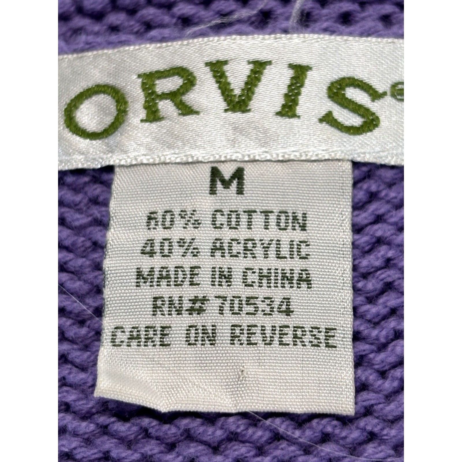 Orvis Orvis Women's Short Sleeve Boat Neck Sweater Medium Purple Cotton Blend Size M / US 6-8 / IT 42-44 - 6 Thumbnail