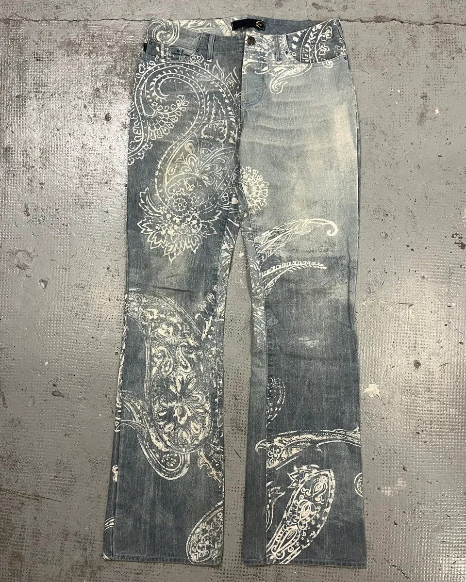 AW2003 Cavalli Ocean Presley Blue & White Ocean Pants