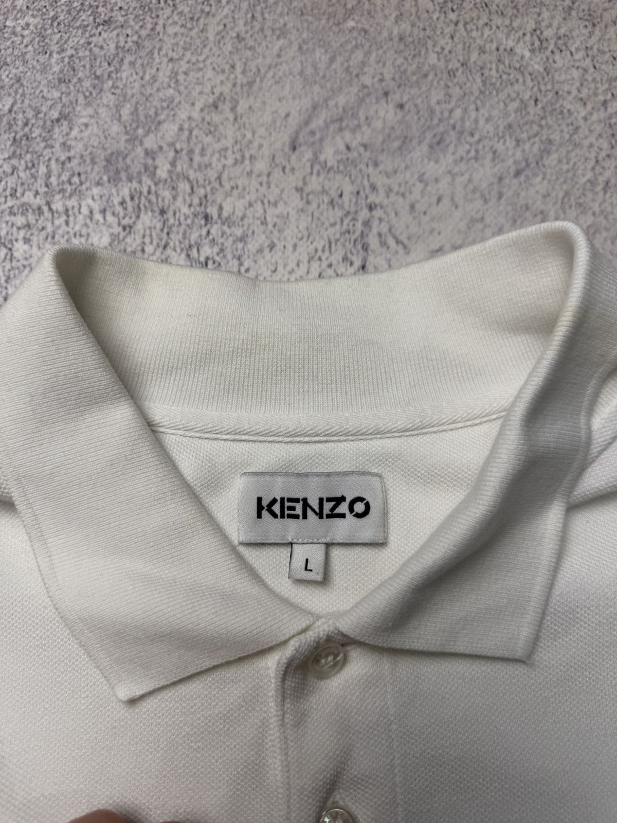 Kenzo Kenzo White Polo Shirt Size L Size US L / EU 52-54 / 3 - 13 Thumbnail