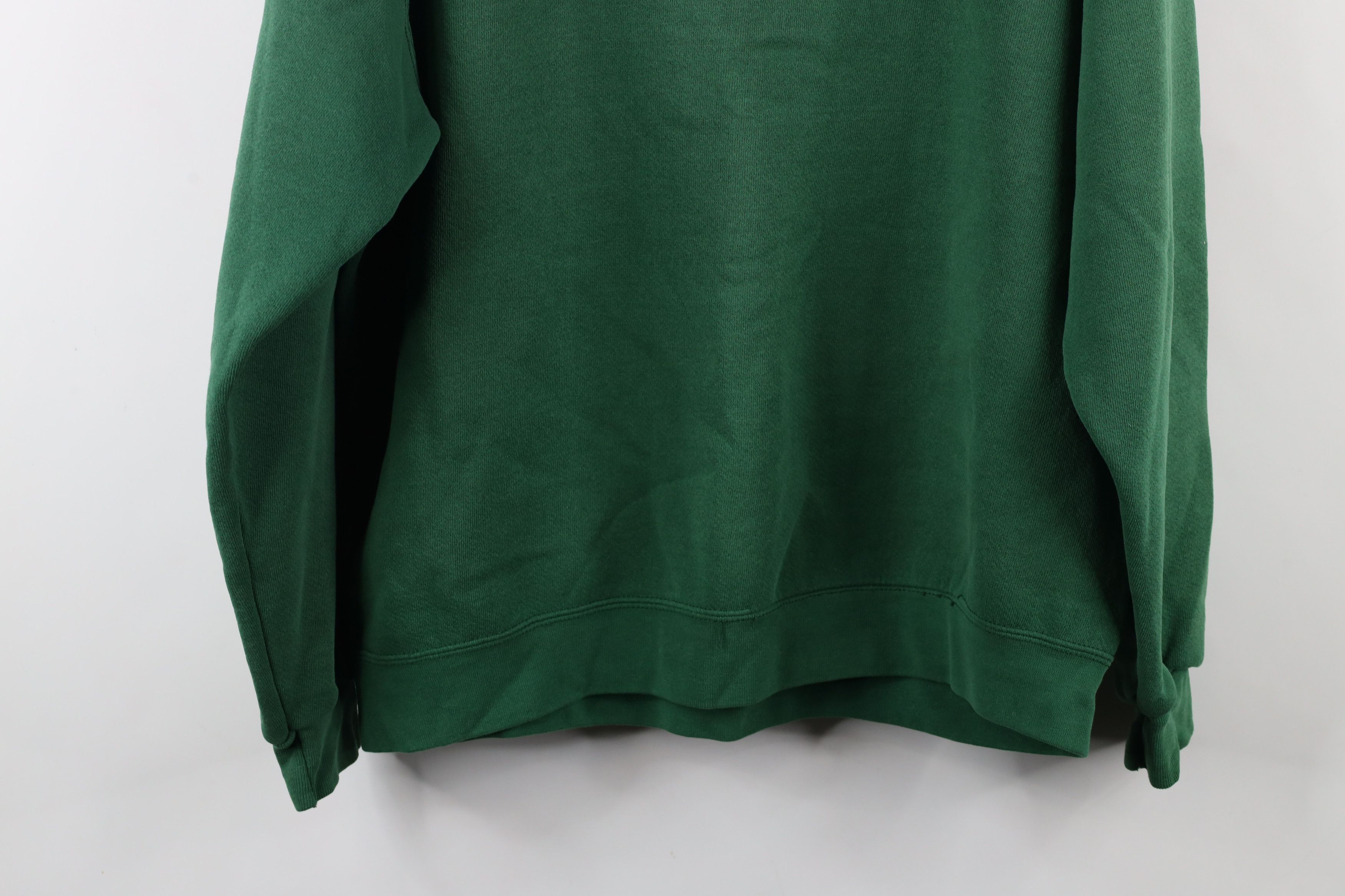 Vintage Vintage 90s Streetwear Blank Heavyweight Sweatshirt Green Size US L / EU 52-54 / 3 - 13 Thumbnail