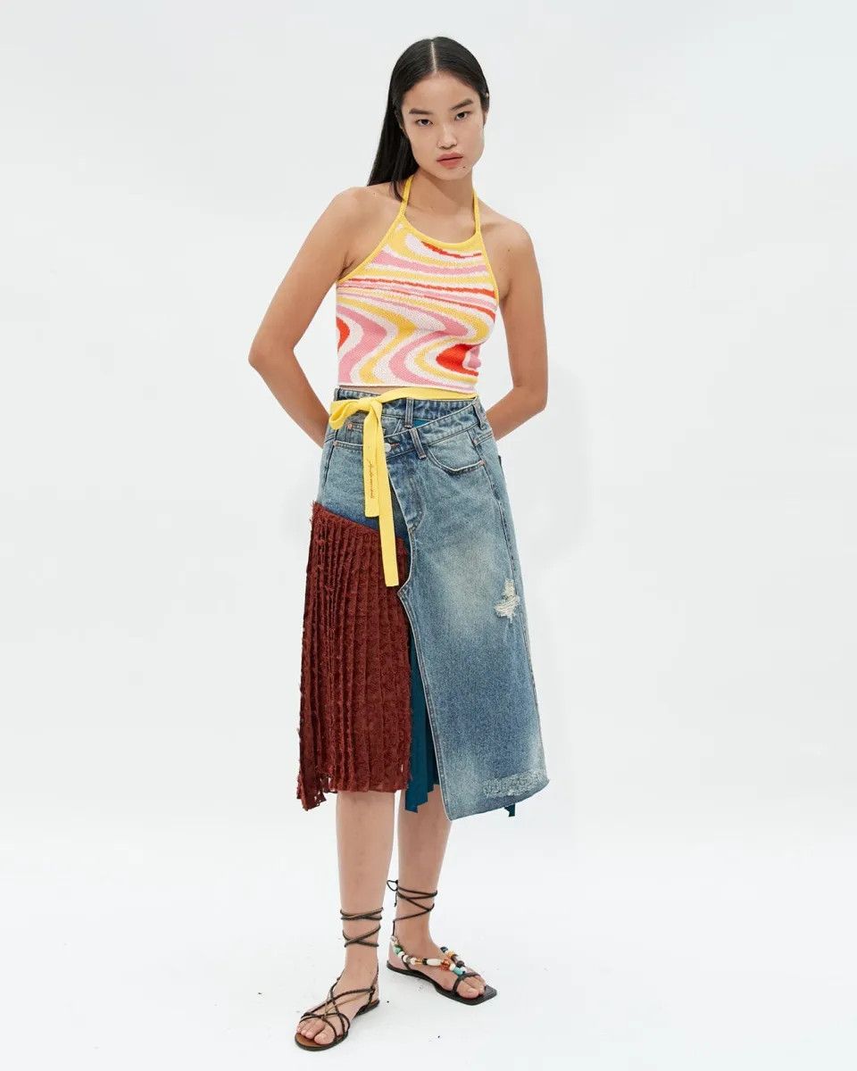 Andersson Bell o1mle1224 Summer Halter Knit Top in Multicolor Size L / US 10 / IT 46 - 4 Thumbnail