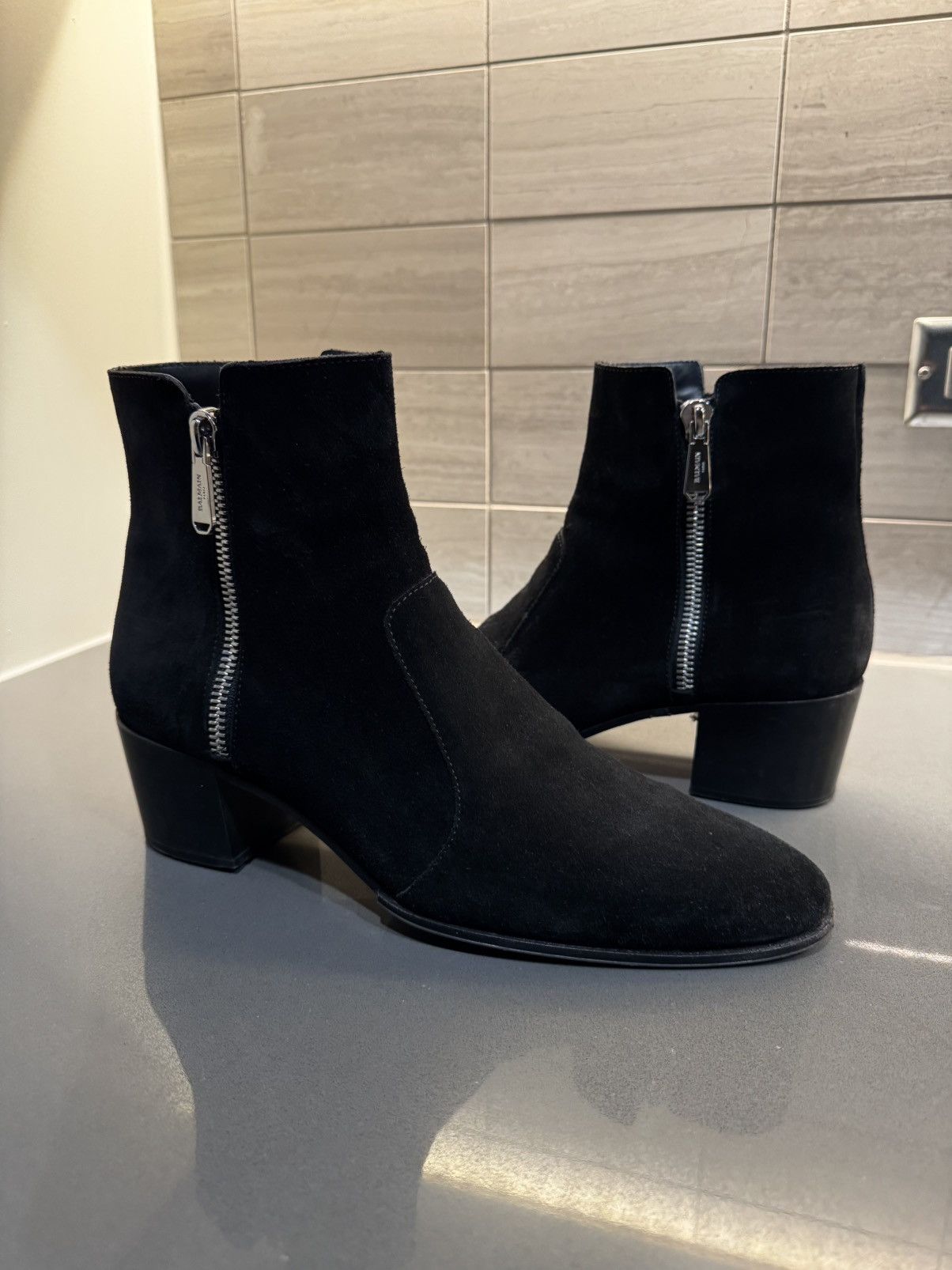 Balmain Balmain Black Suade Boots Size US 11 / EU 44 - 1 Thumbnail