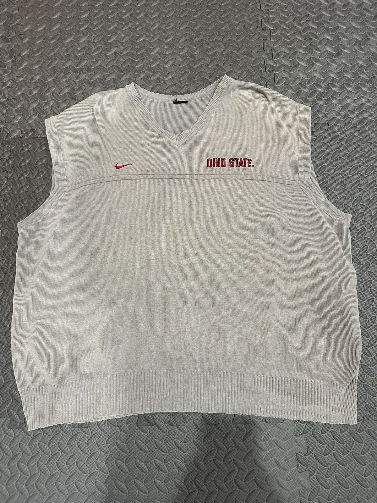 Nike Vtg Nike Ohio State University Sweater Vest Mens XL Gray Y2K Size US XL / EU 56 / 4 - 1 Thumbnail