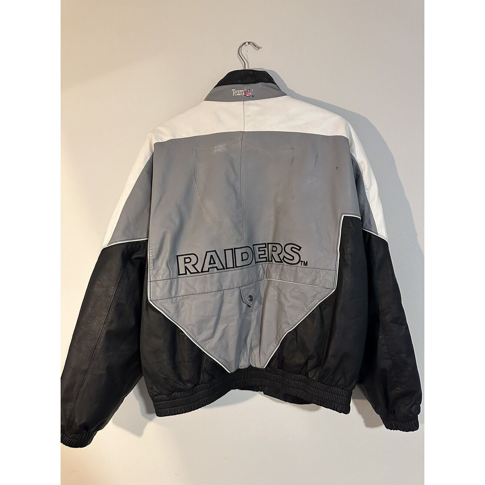 NFL Vintage LADAS sports Inc Raiders Leather Jacket Size US XXL / EU 58 / 5 - 4 Thumbnail