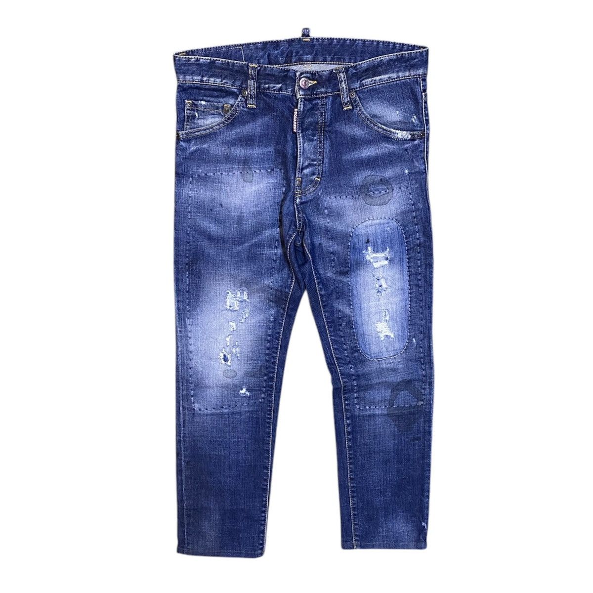 Designer × Dsquared2 × Vintage Dsquared2 Damaged Jeans Size US 31 - 1 Thumbnail