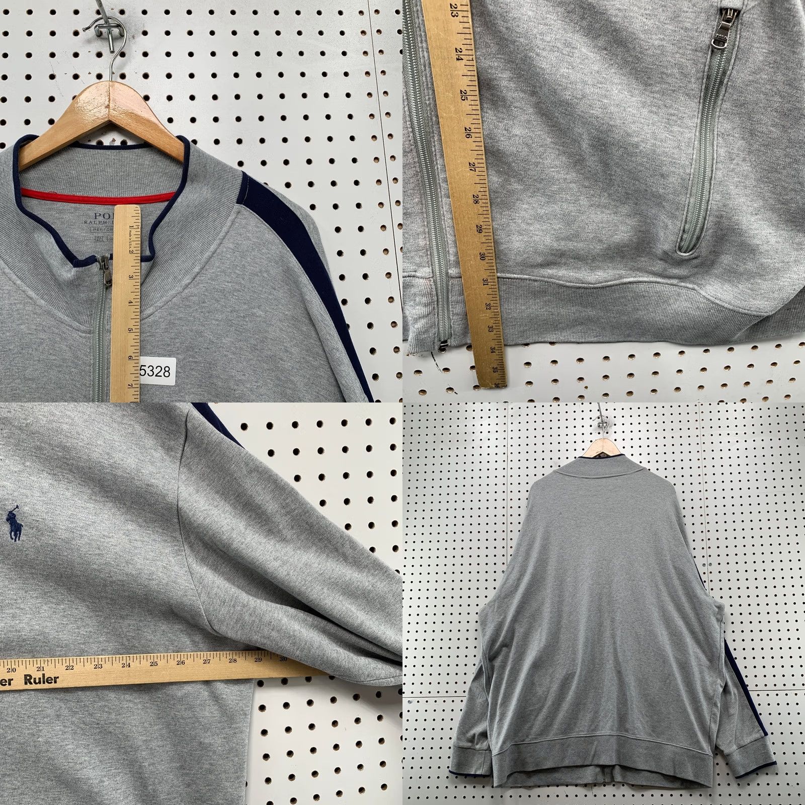 Polo Ralph Lauren Polo Ralph Lauren Jacket Mens 3XL Tall 3XLT Gray Performance Track Size US XXL / EU 58 / 5 - 8 Thumbnail