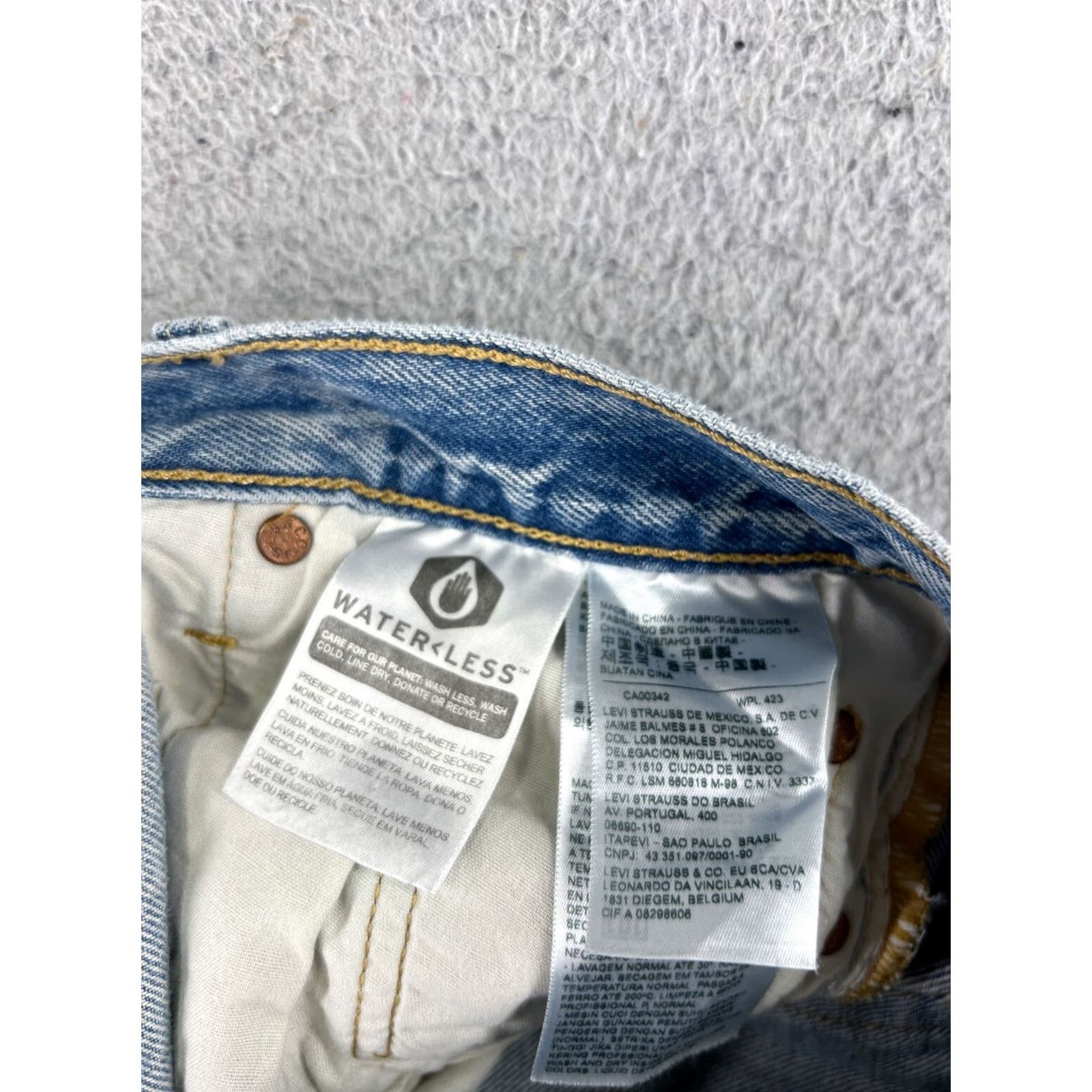 Levi's Levi's Jeans 501 XX Slim Denim Blue 29 Adult Regular Pants Tapered Ankle Zip Button Fly Cotton Blend Pocket 5-Pocket Vintage No Women Size 29" - 7 Thumbnail