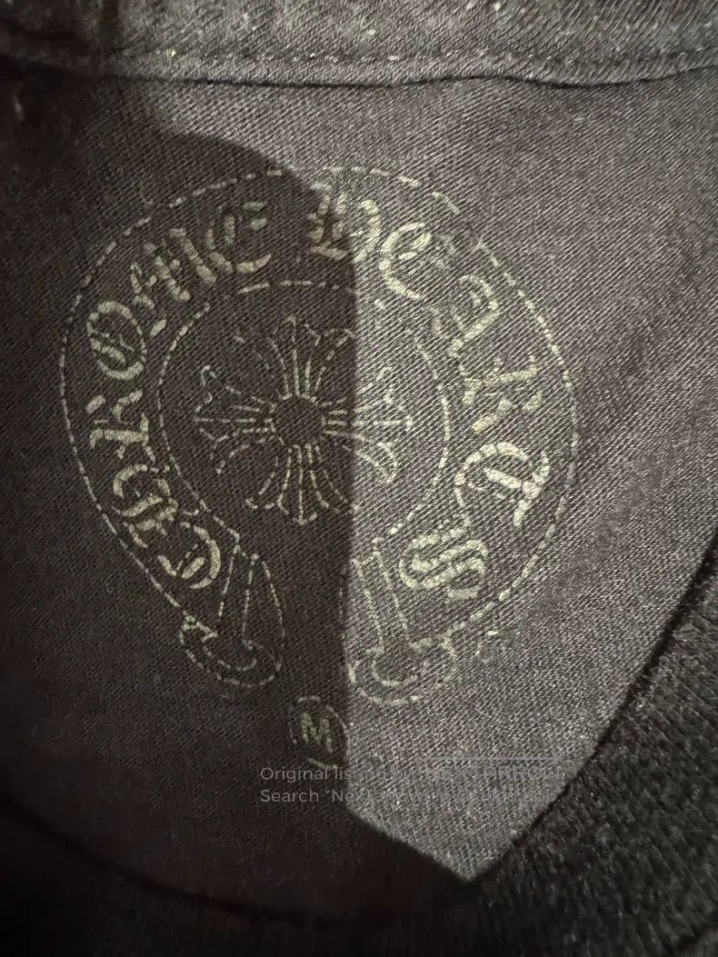 CHROME HEARTS Size M Silver horseshoe logo short sleeve T-s