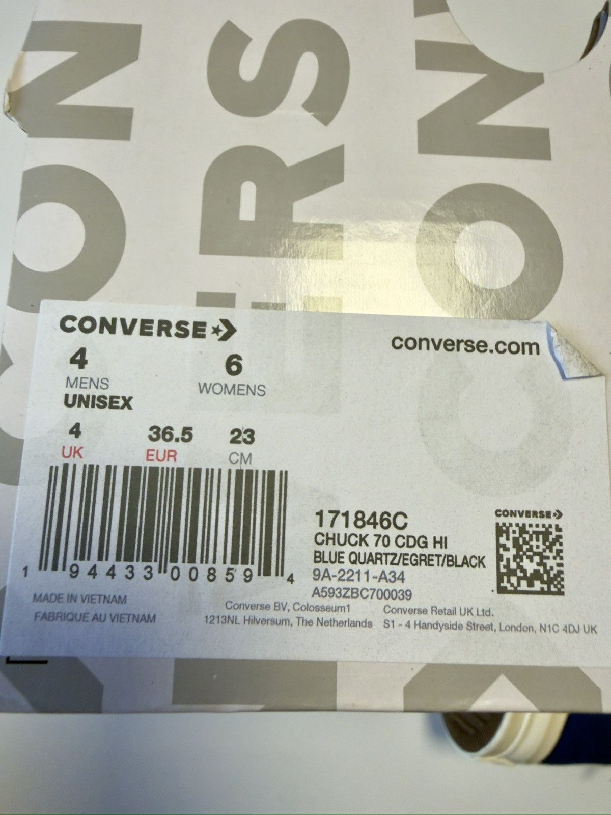Comme des Garcons PLAY × Converse CONVERSE X COMME DES GARÇONS PLAY CHUCK 70 HI Size US 5.5 / IT 35.5 - 7 Thumbnail