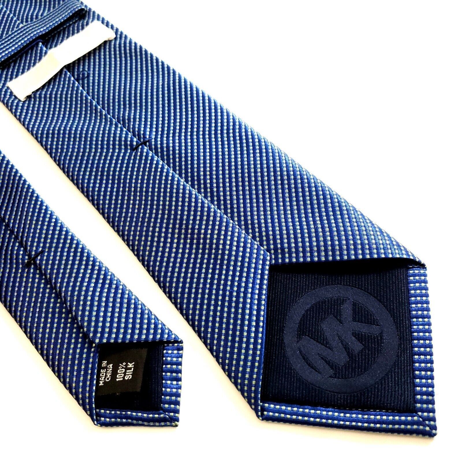 Calvin Klein Calvin Klein Blue Green Woven Check Silk Tie Size ONE SIZE - 5 Thumbnail