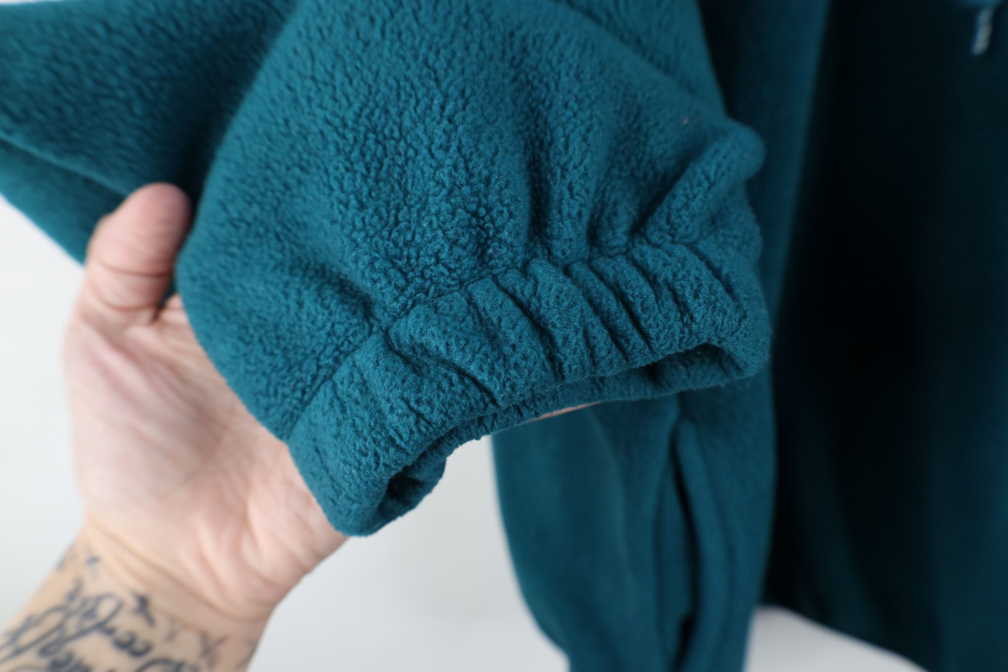 Vintage Vintage 90s Streetwear Half Zip Fleece Pullover Sweater Teal Size US L / EU 52-54 / 3 - 10 Thumbnail