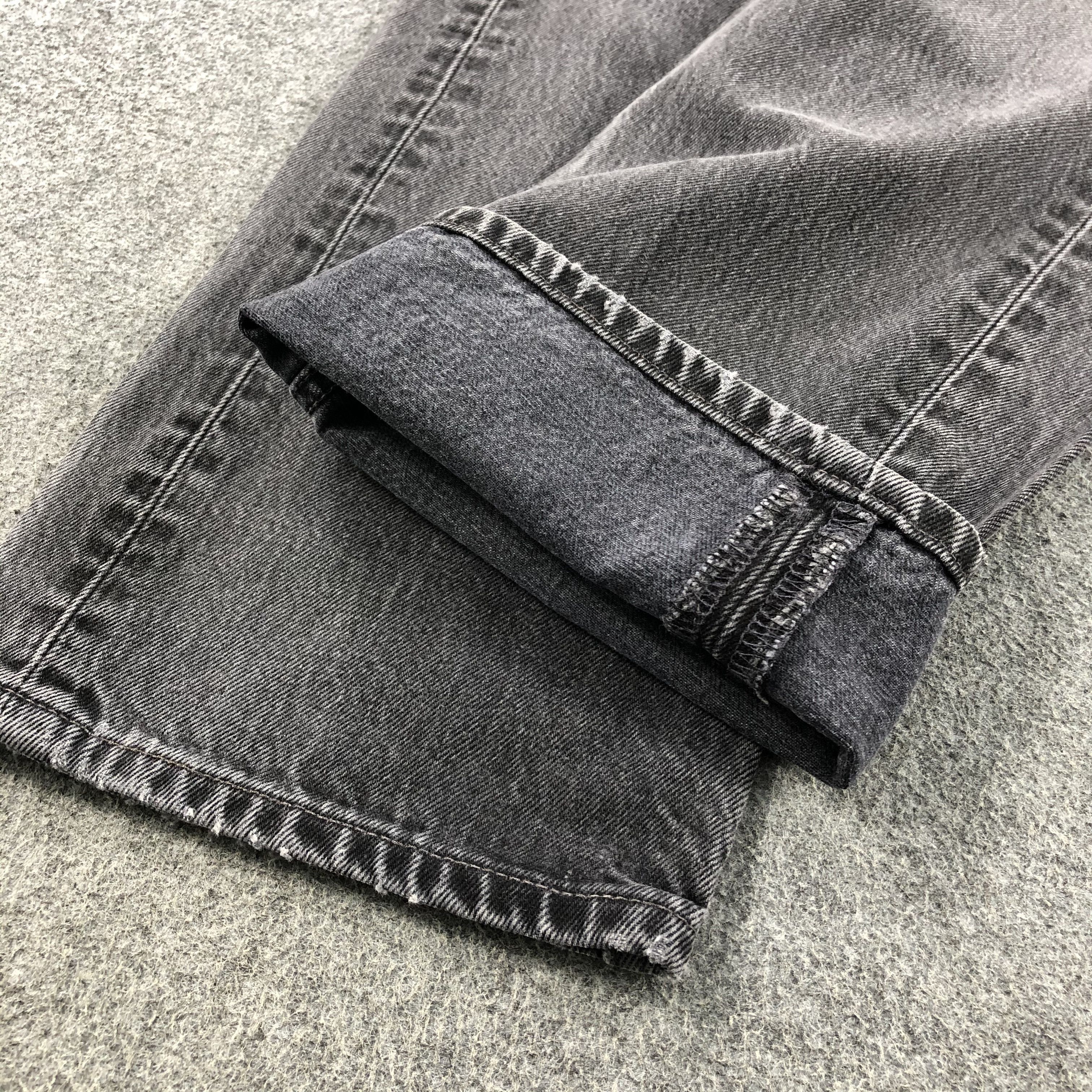 Levi's Vintage 90s Distress Levis 501 Faded Black Jeans-JM1564 Size US 35 - 8 Thumbnail