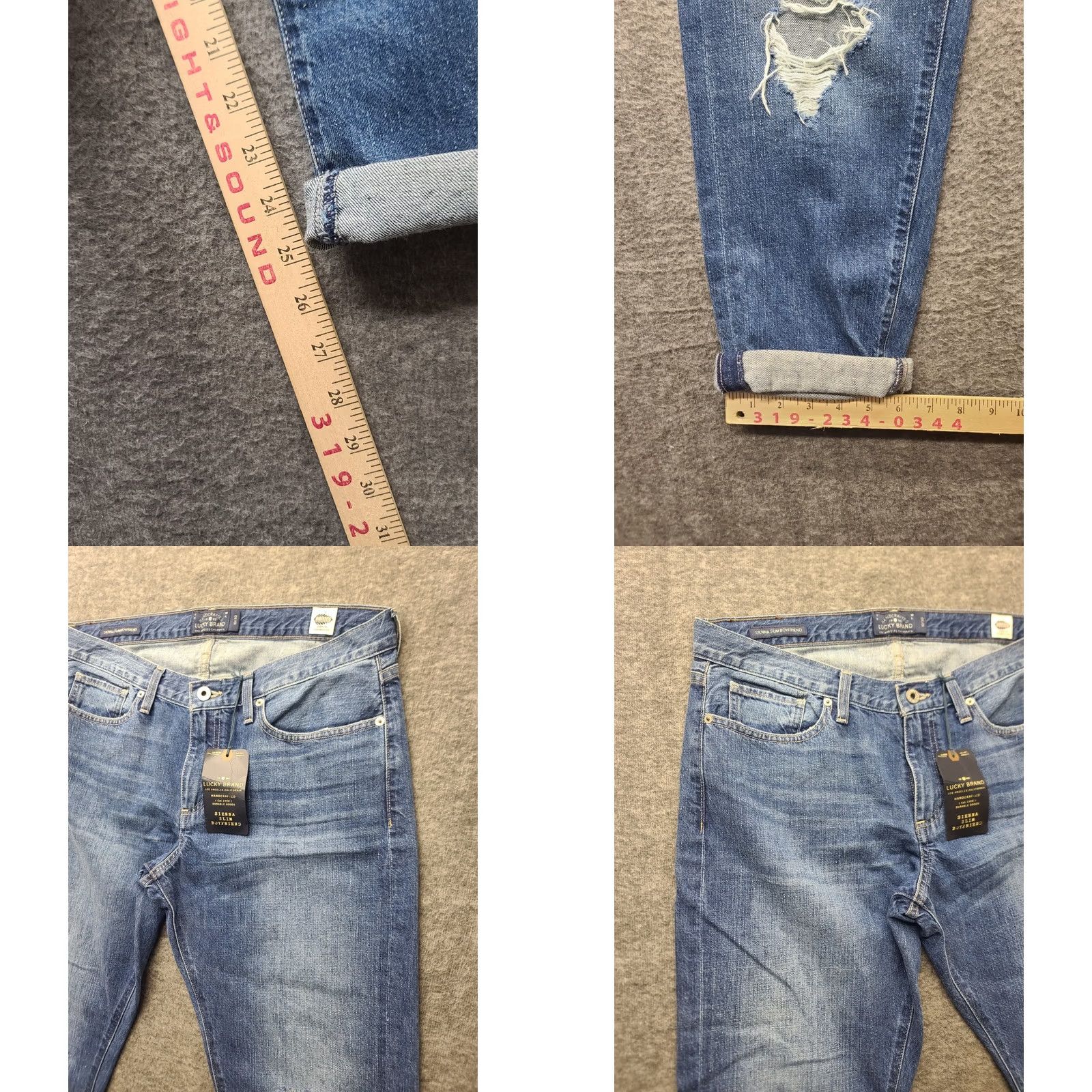Lucky Brand Lucky Brand Jeans Womens 10x25 Sienna Slim Fit Boyfriend High Rise Cuffed Denim Blue 5-Pocket Slim Girls Or Womens Jeans Size 32" / US 10 / IT 46 - 8 Thumbnail
