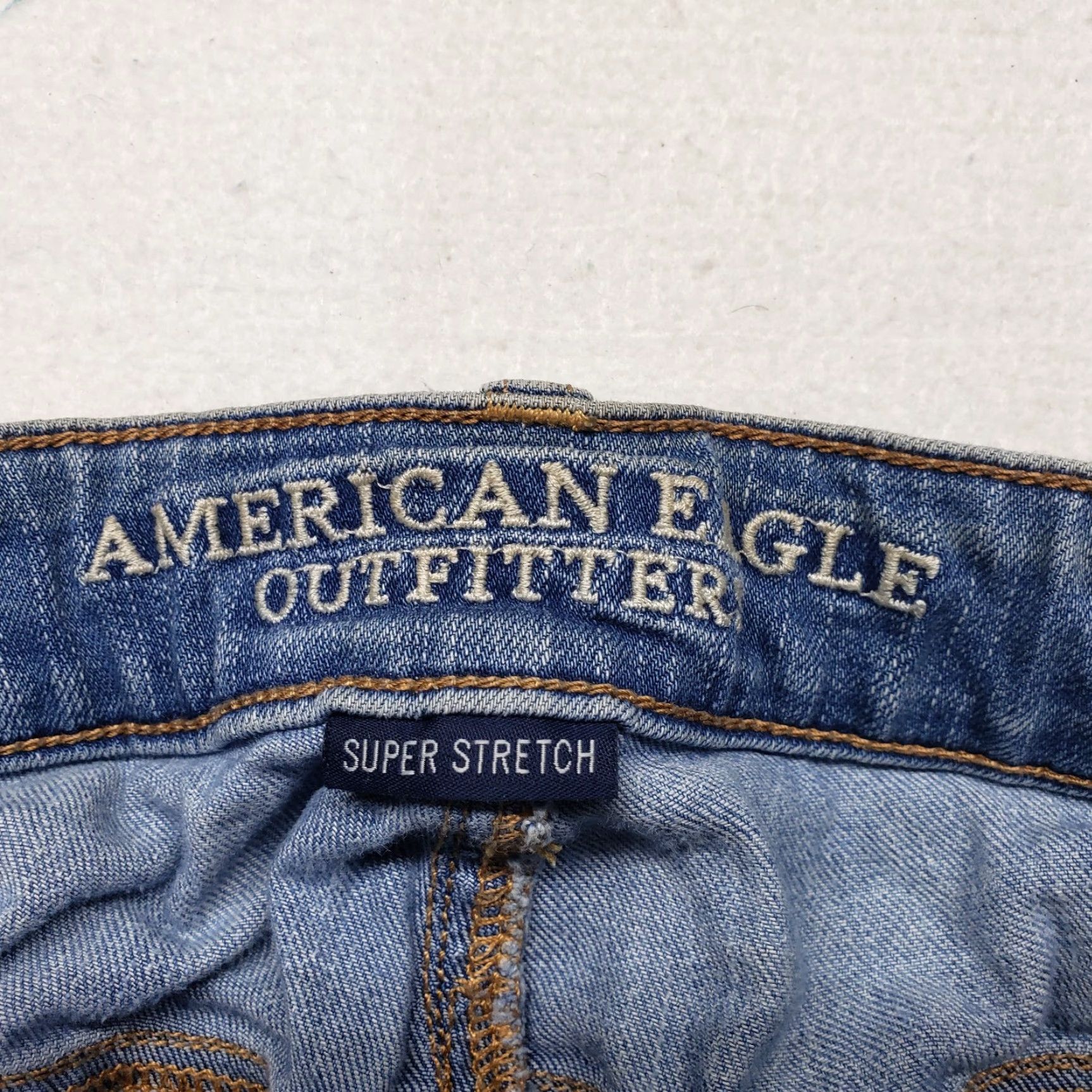 American Eagle Outfitters American Eagle Outfitters Jeans Jegging 5-Pocket Distressed Frayed Blue Size 4 Women Size 27" / US 4 / IT 40 - 3 Thumbnail