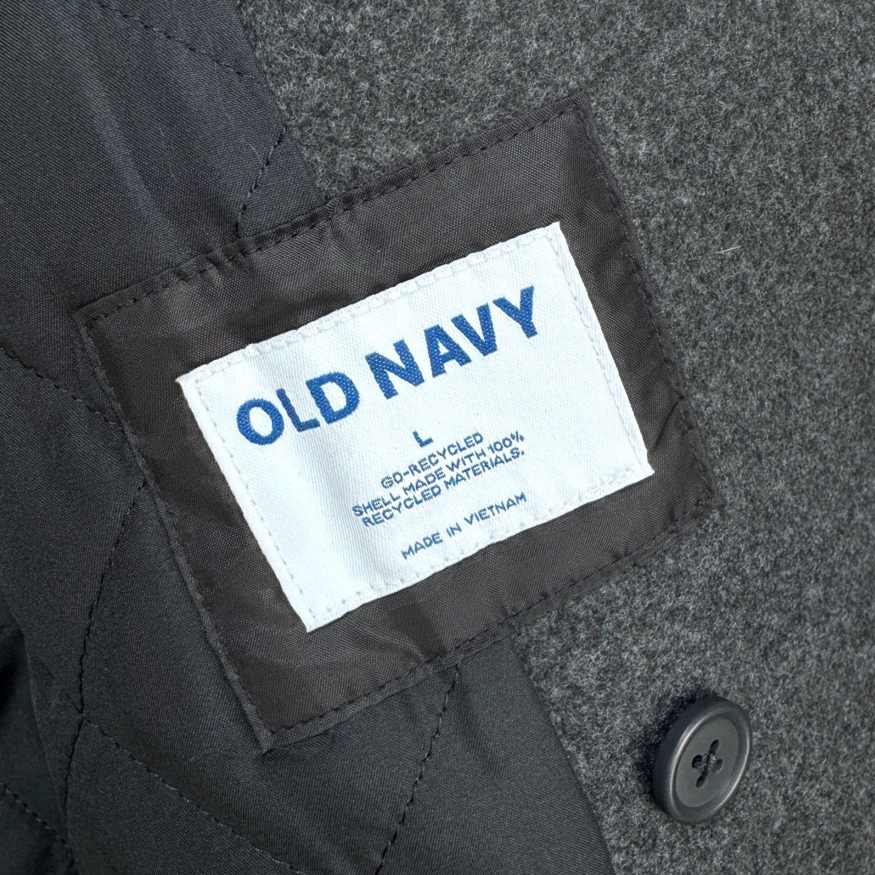 Old Navy Old Navy Peacoat Double Breasted Gray Jacket Lined Men's Size Large Size US L / EU 52-54 / 3 - 6 Thumbnail