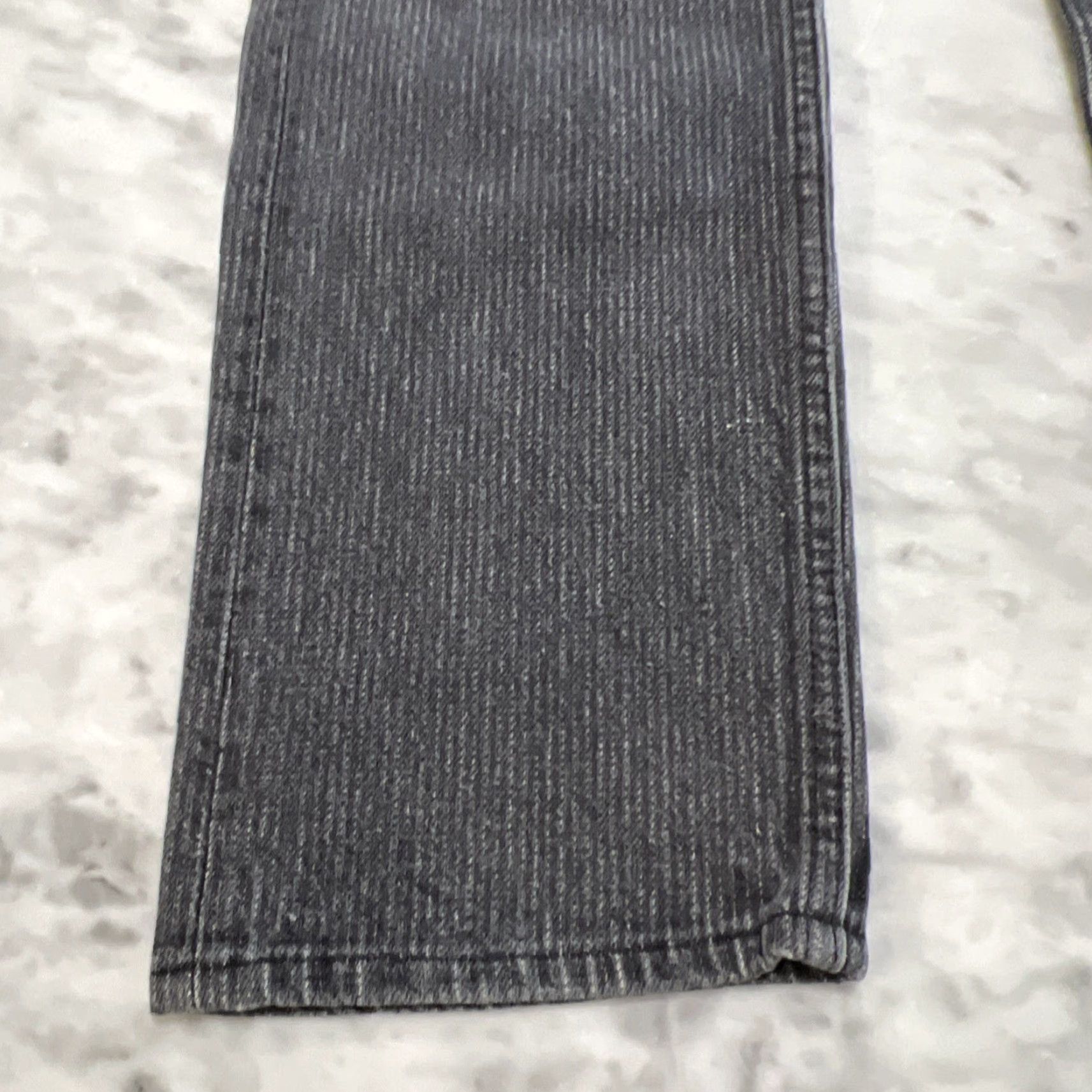 Levi's VINTAGE Levi's 501 Jeans Adult W29xL34 Black Button Fly Made USA Wabash Pinstripe 1980s Mens Size US 29 - 7 Thumbnail