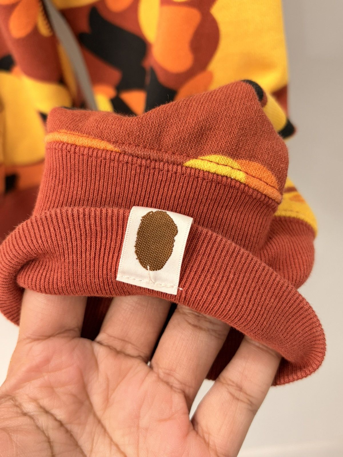 Bape Orange Camo Bape Fullzip Shark Hoodie Size US L / EU 52-54 / 3 - 4 Thumbnail