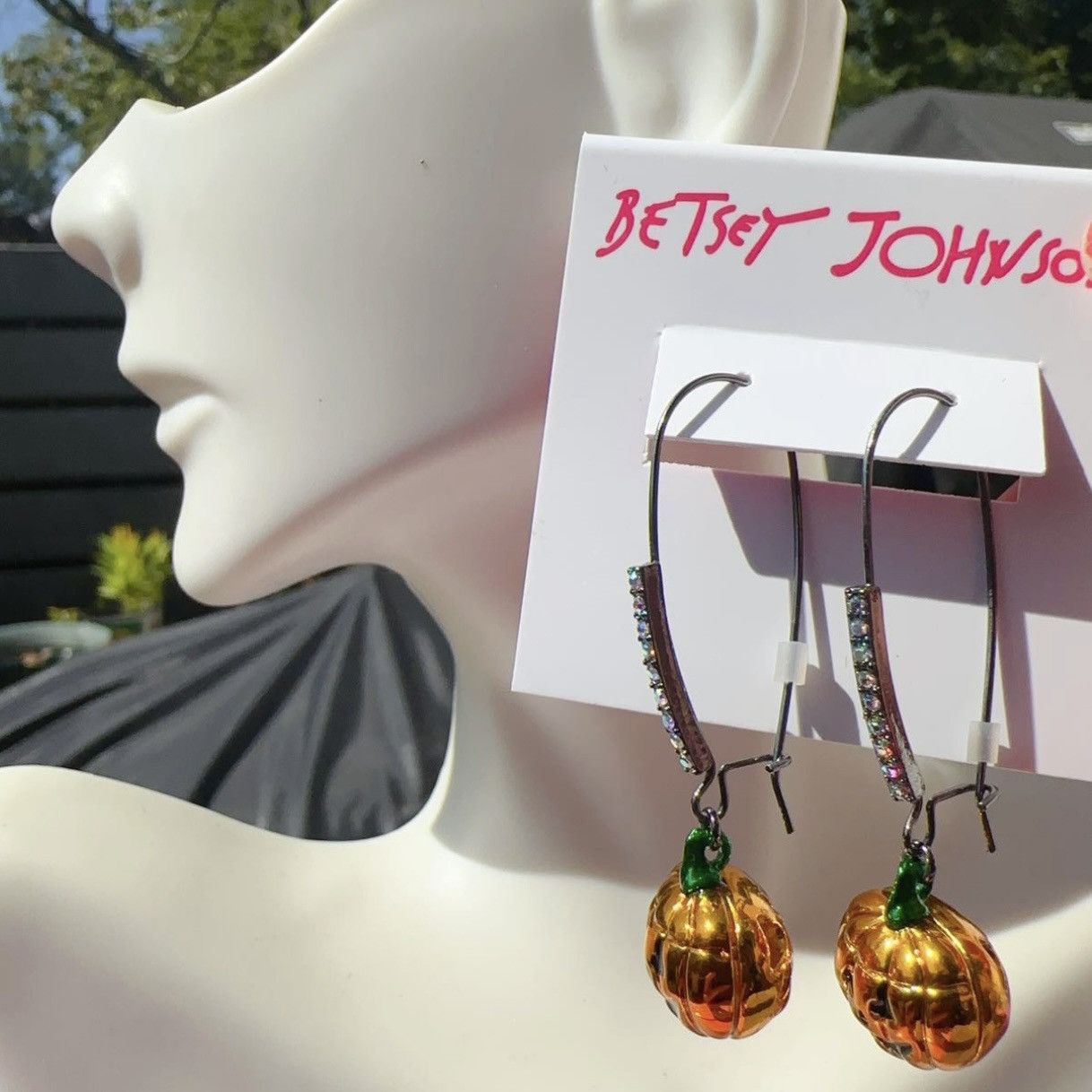 Betsey Johnson Betsey Johnson Orange Pumpkin Hallowed Drop Halloween Dangle Size ONE SIZE - 3 Thumbnail