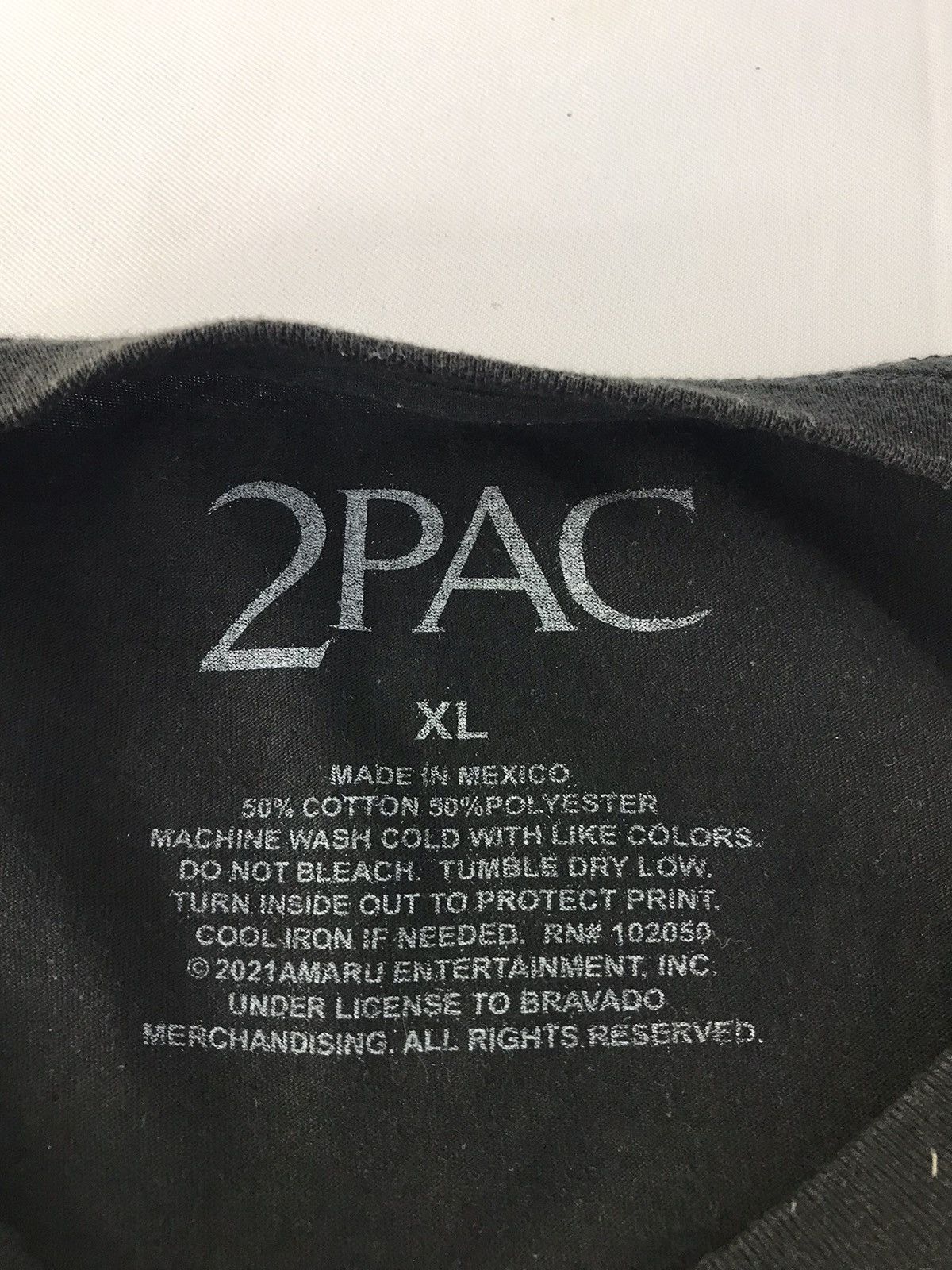 Rap Tees Hip Hop Tupac Shakur 2Pac Print Fashion Casual Rapper Tee Size US XL / EU 56 / 4 - 5 Thumbnail