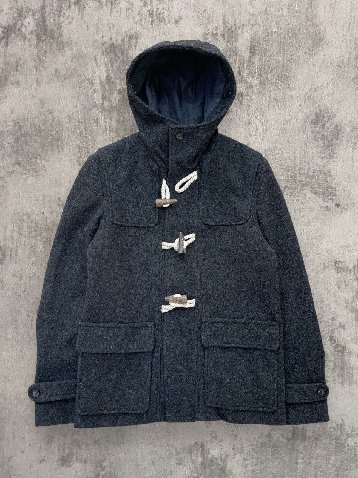 FACTOTUM 🔥 FACTOTUM JAPAN WOOL DUFFLE HOODIE JACKET Size US S / EU 44-46 / 1 - 3 Thumbnail