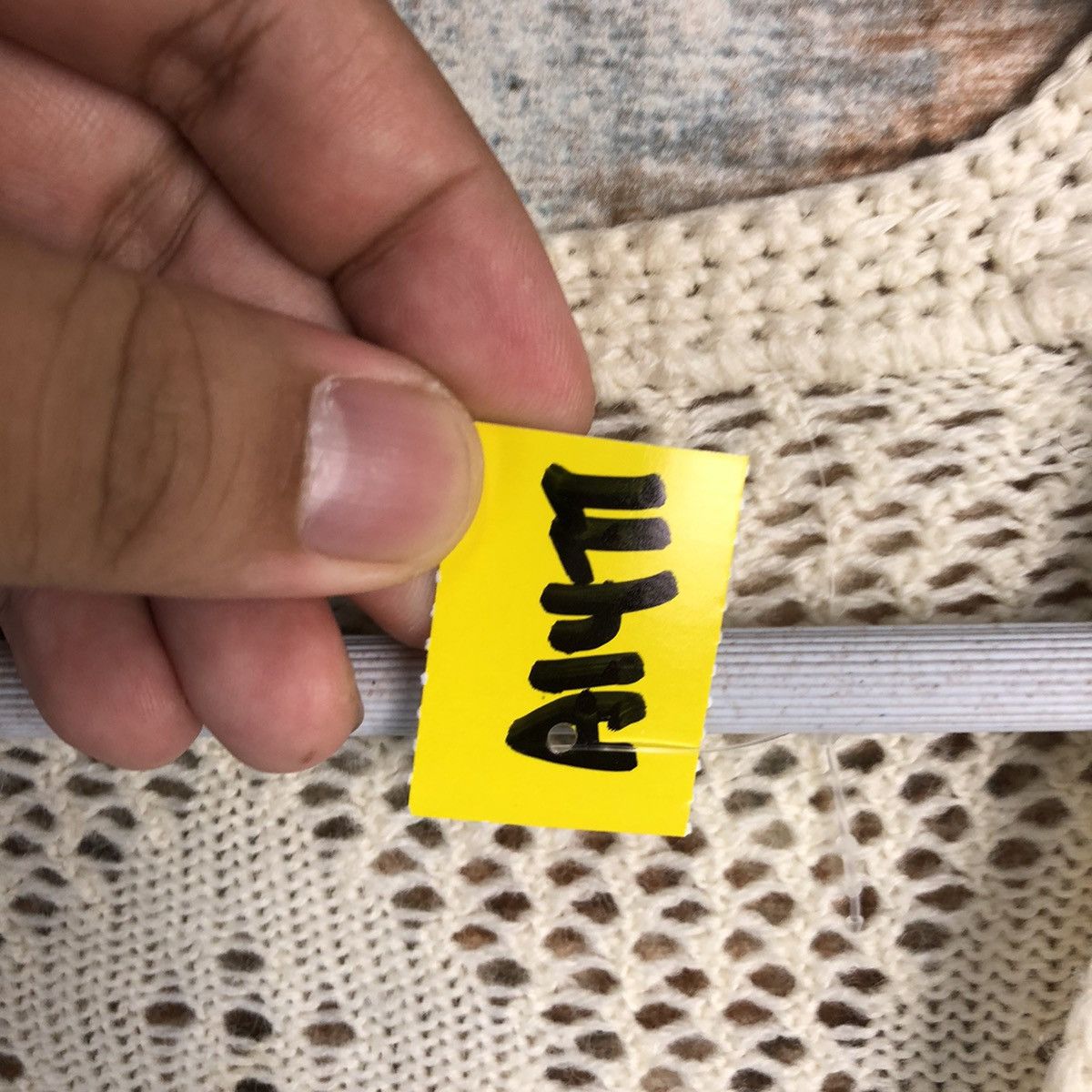 Japanese Brand Platane Cream crochet sexy meshnet Cardigan Knitwear #A1477 Size M / US 6-8 / IT 42-44 - 9 Thumbnail