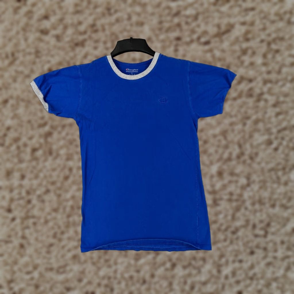 Champion Champion Shirt Mens Small Blue Embroidered Logo Short Sleeve Crew Neck Cotton Size US S / EU 44-46 / 1 - 1 Thumbnail