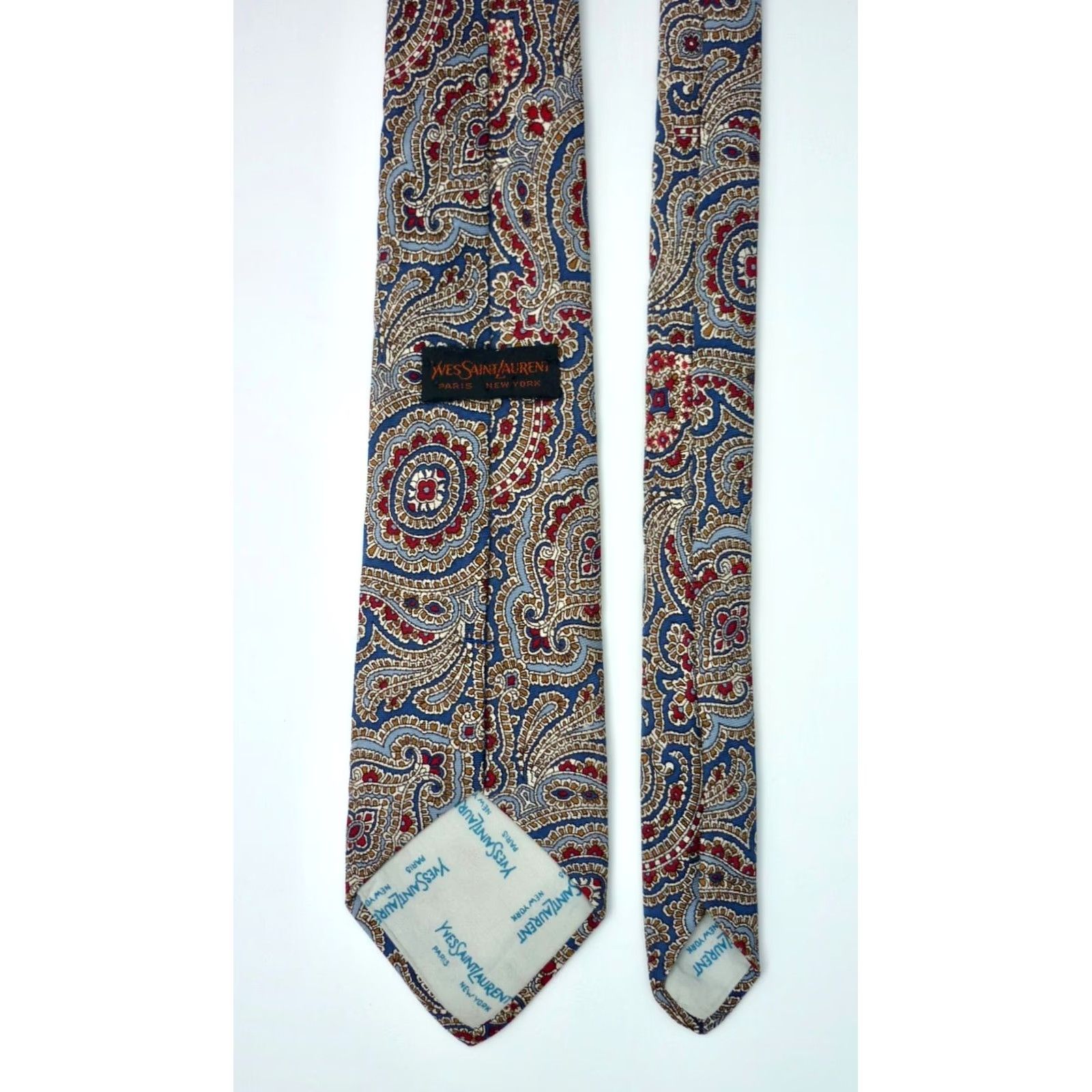 Yves Saint Laurent Yves Saint Laurent Men's Vintage Luxury Silk Tie Paisley Size ONE SIZE - 7 Thumbnail