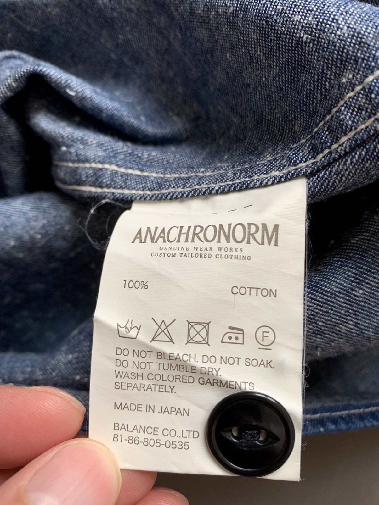 ANACHRONORM ANACHRONORM Denim KIMONO Shirt-Cardigan kimono Size US M / EU 48-50 / 2 - 5 Thumbnail