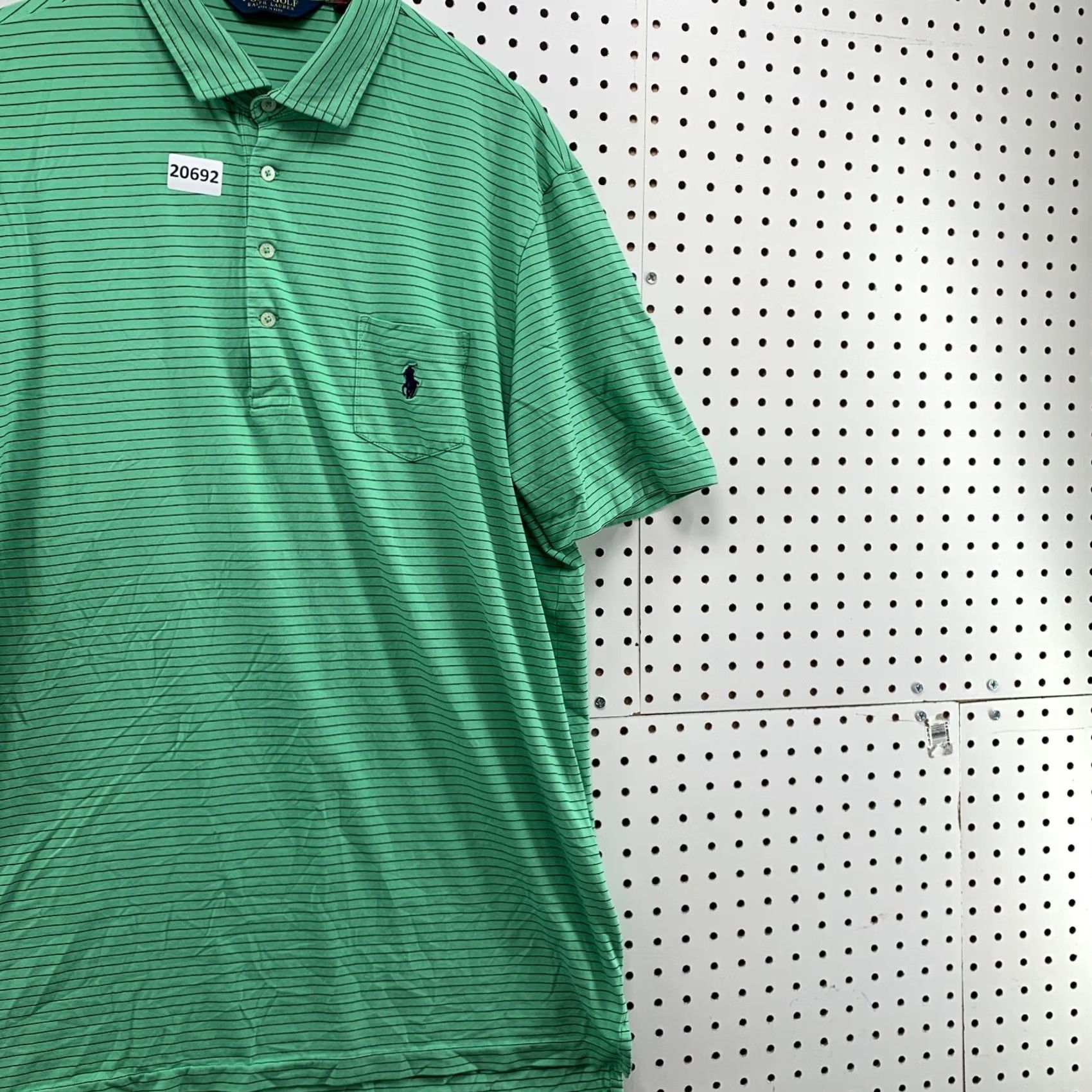 Ralph Lauren Polo Golf Ralph Lauren Shirt Men XL Stretch Lisle Green Stripe Pocket Pony Size US XL / EU 56 / 4 - 4 Thumbnail