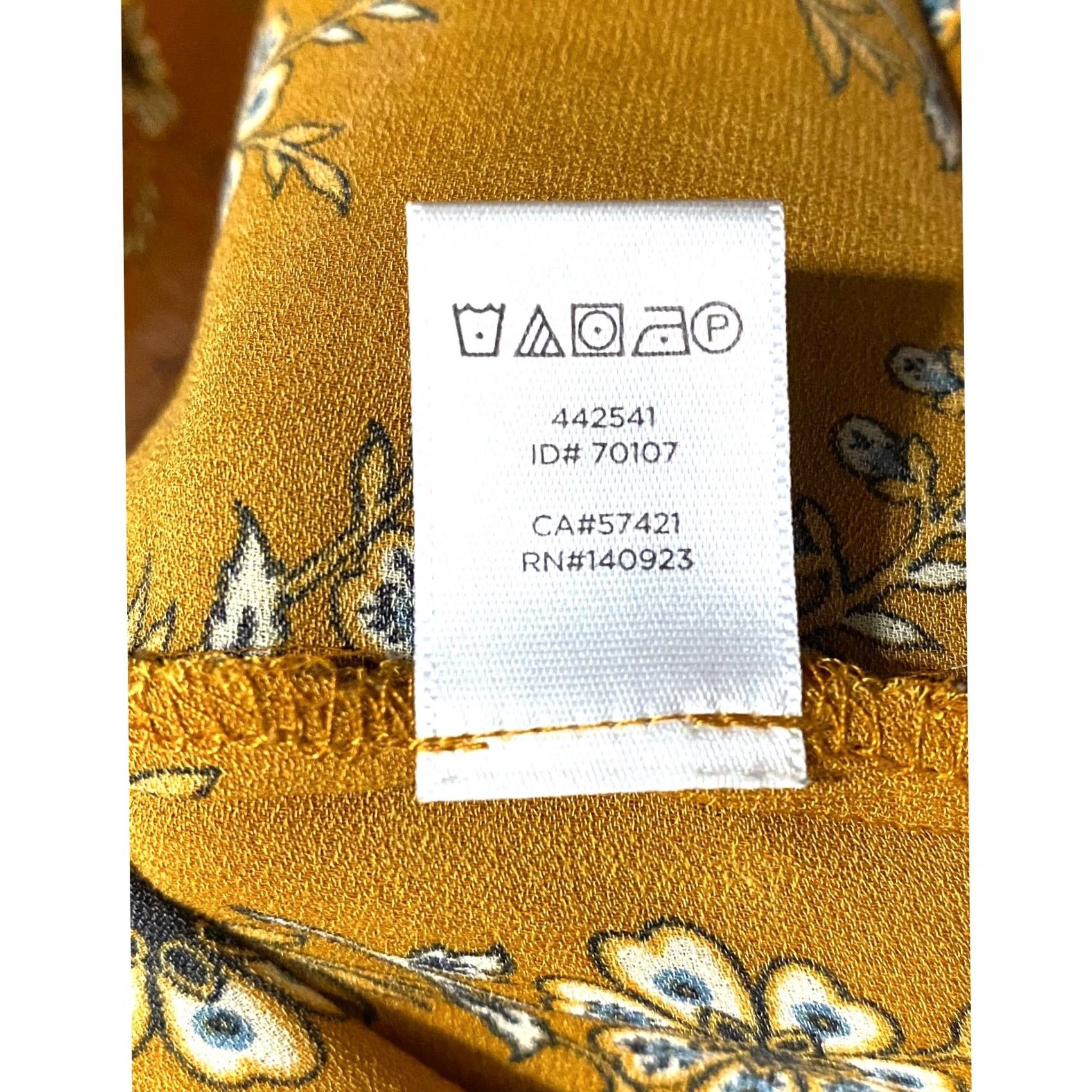 Loft VINTAGE LOFT Blouse Shirt Orange Floral Boho Chic Peasant Cottage Ruffles Flow y Short Sleeve Crew Neck Women S Spring Fall Summer Winter 0 Size S / US 4 / IT 40 - 7 Thumbnail