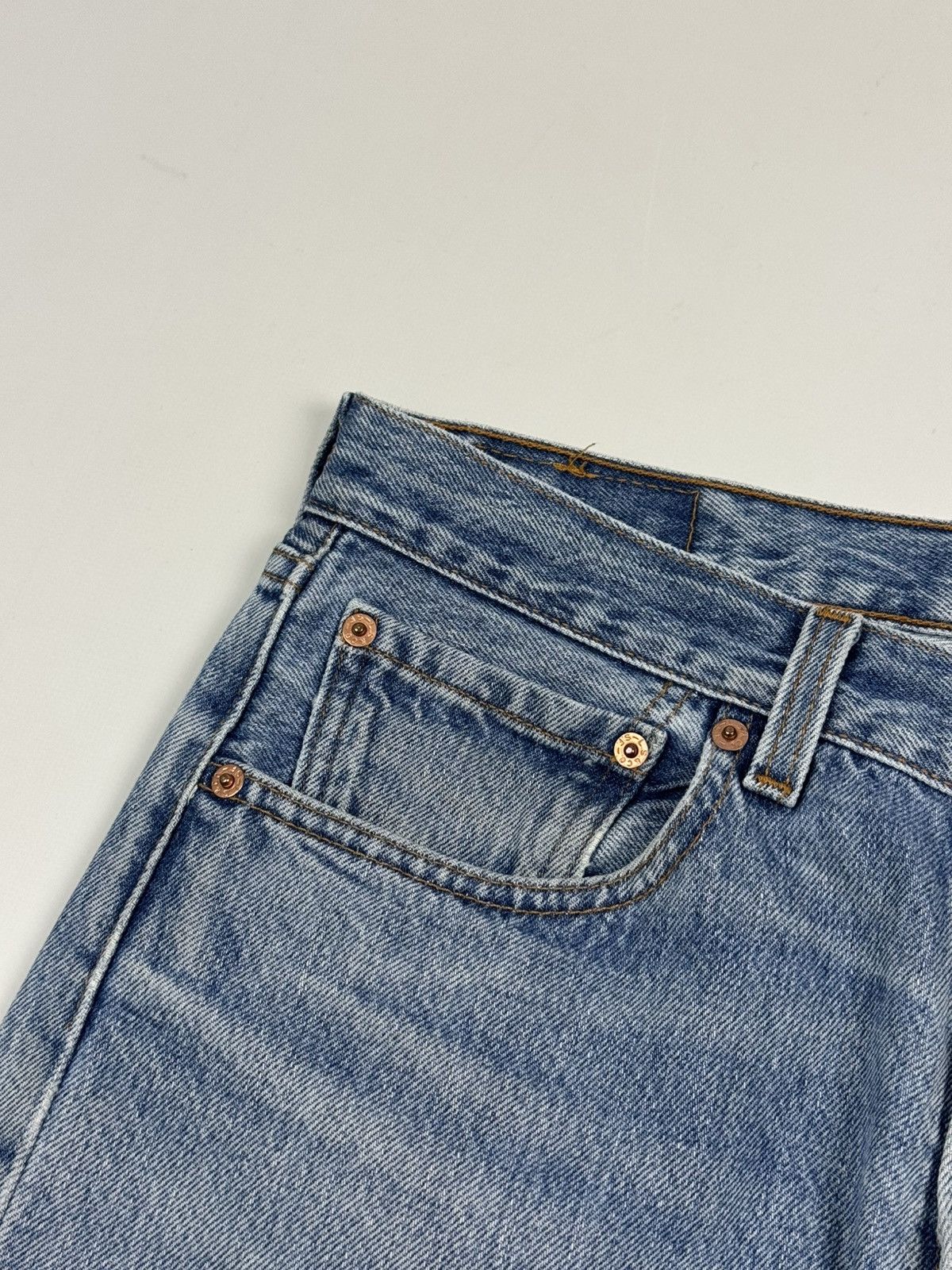 Levi's 1990’s Vintage Distressed Levi’s 501 Washed Denim USA Jeans Size US 31 - 10 Thumbnail