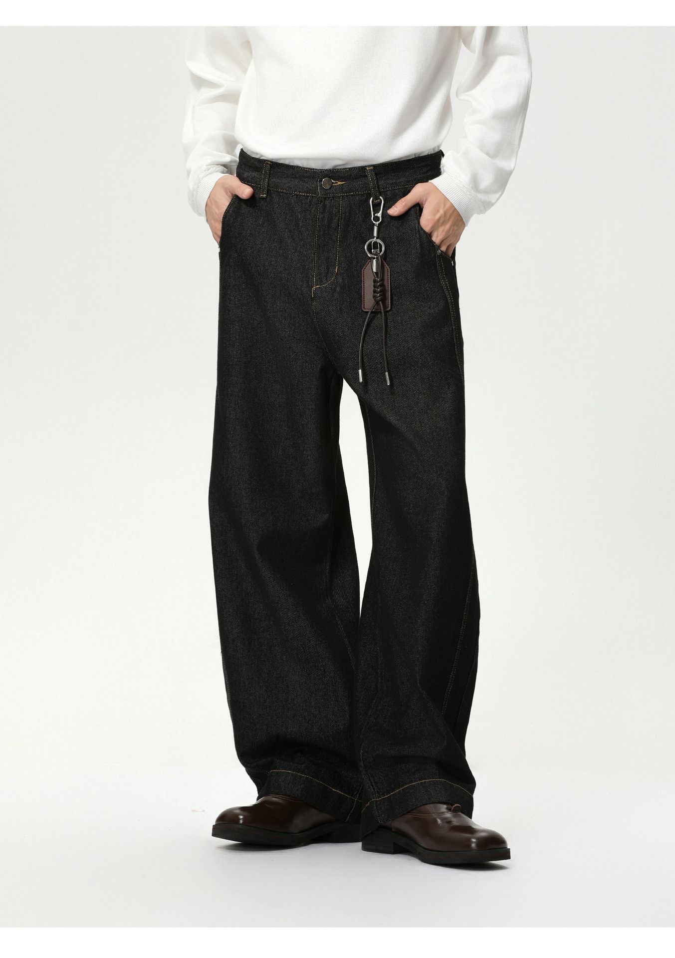 Japanese Brand Men's American Retro Wide-Leg Casual Curved Jeans Size US 32 / EU 48 - 1 Thumbnail