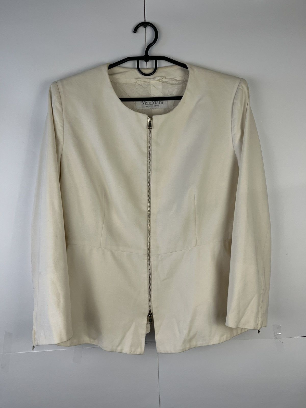 Max Mara Max Mara Luxury Cotton Full Zip Blazer Jacket Made in Italy Size L / US 10 / IT 46 - 1 Thumbnail