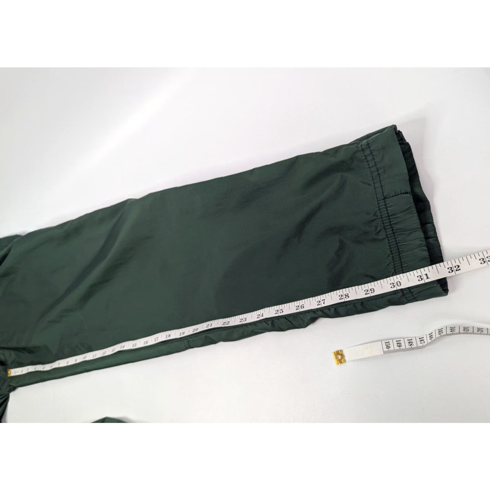 Nike VINTAGE Nike Track Pants Mens S Green Nylon Ankle Zipper Windbreaker Baggy Size US 29 - 7 Thumbnail