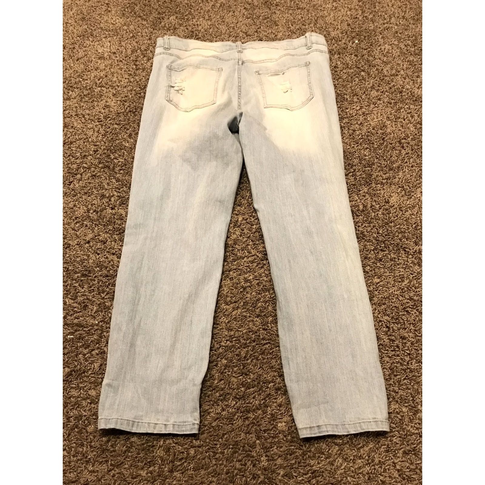 Forever 21 FOREVER 21 Womens Jeans Denim 36" Waist 27" Inseam Regular Mom High Rise Blue Cotton Blend A33 Size 14 Size 36" / US 14 / IT 50 - 3 Thumbnail