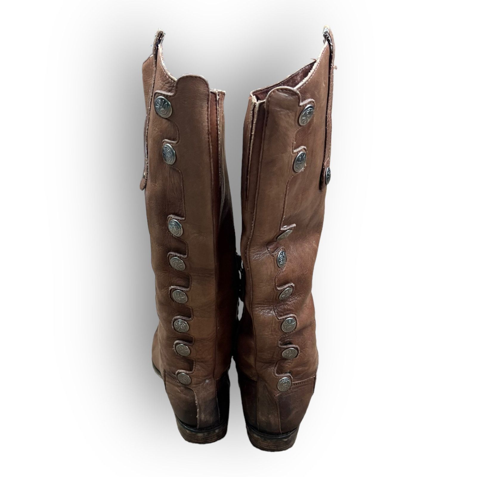 Nordstrom Sam Edelman | Phallon Brown Vintage Snap Button Boots | 6.5 Size US 6.5 / IT 36.5 - 7 Thumbnail