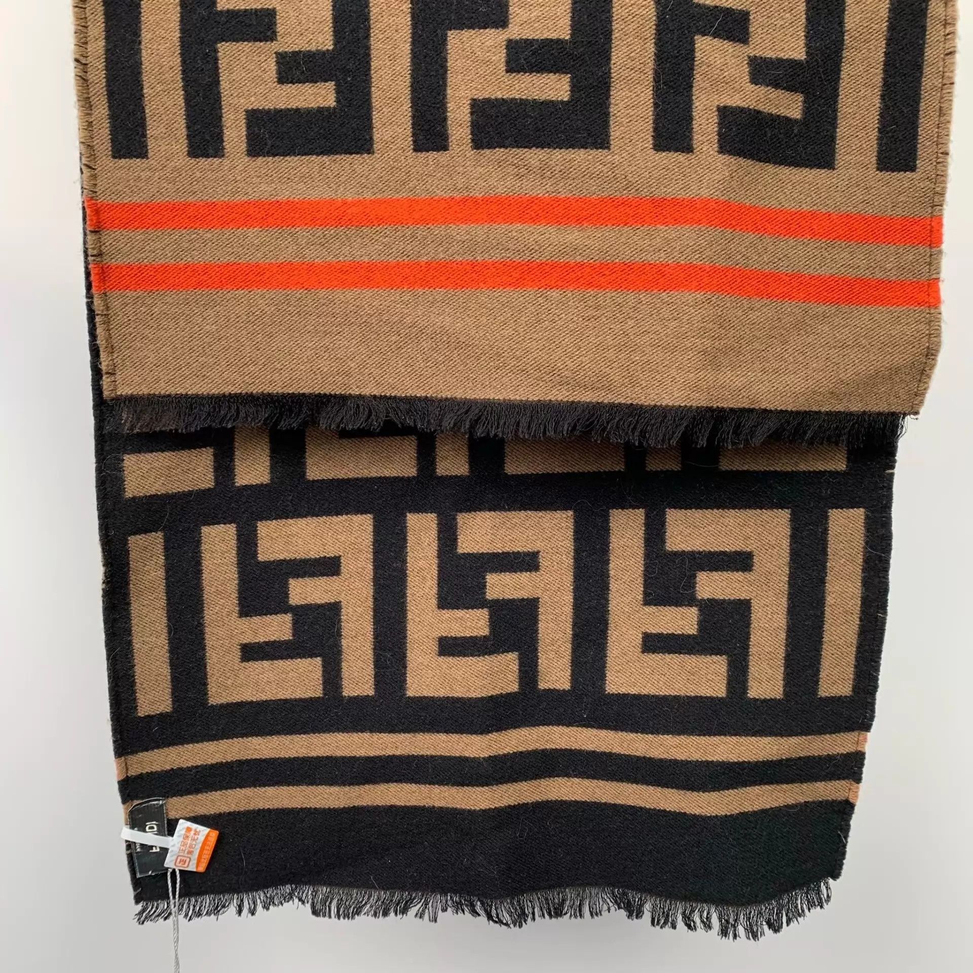 Fendi Fendi Classic Monogram Wool Scarf 180x35 Size ONE SIZE - 2 Thumbnail