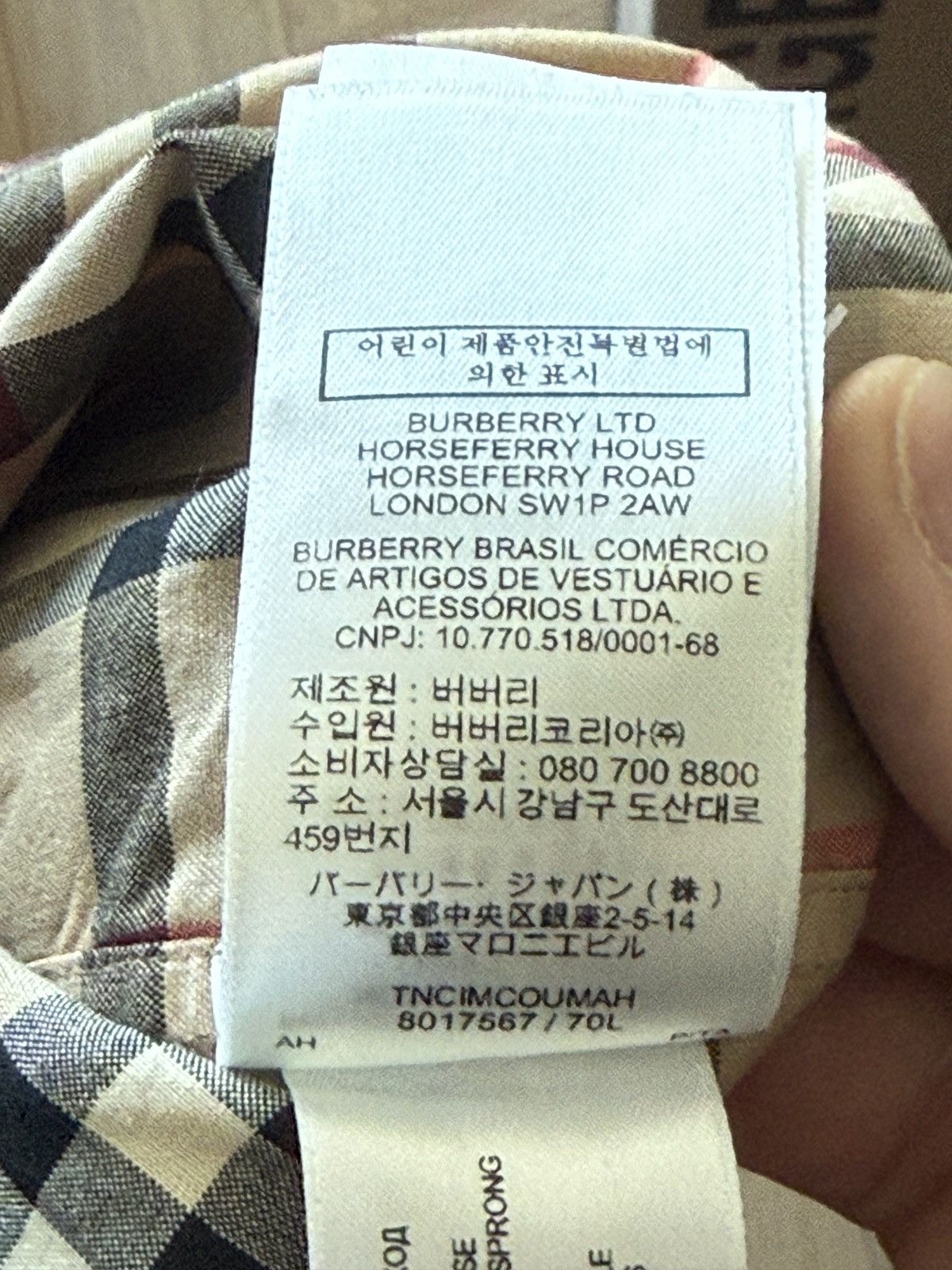 Burberry Burberry Vintage Check Shirt Nova Check Logo Print Size US L / EU 52-54 / 3 - 8 Thumbnail