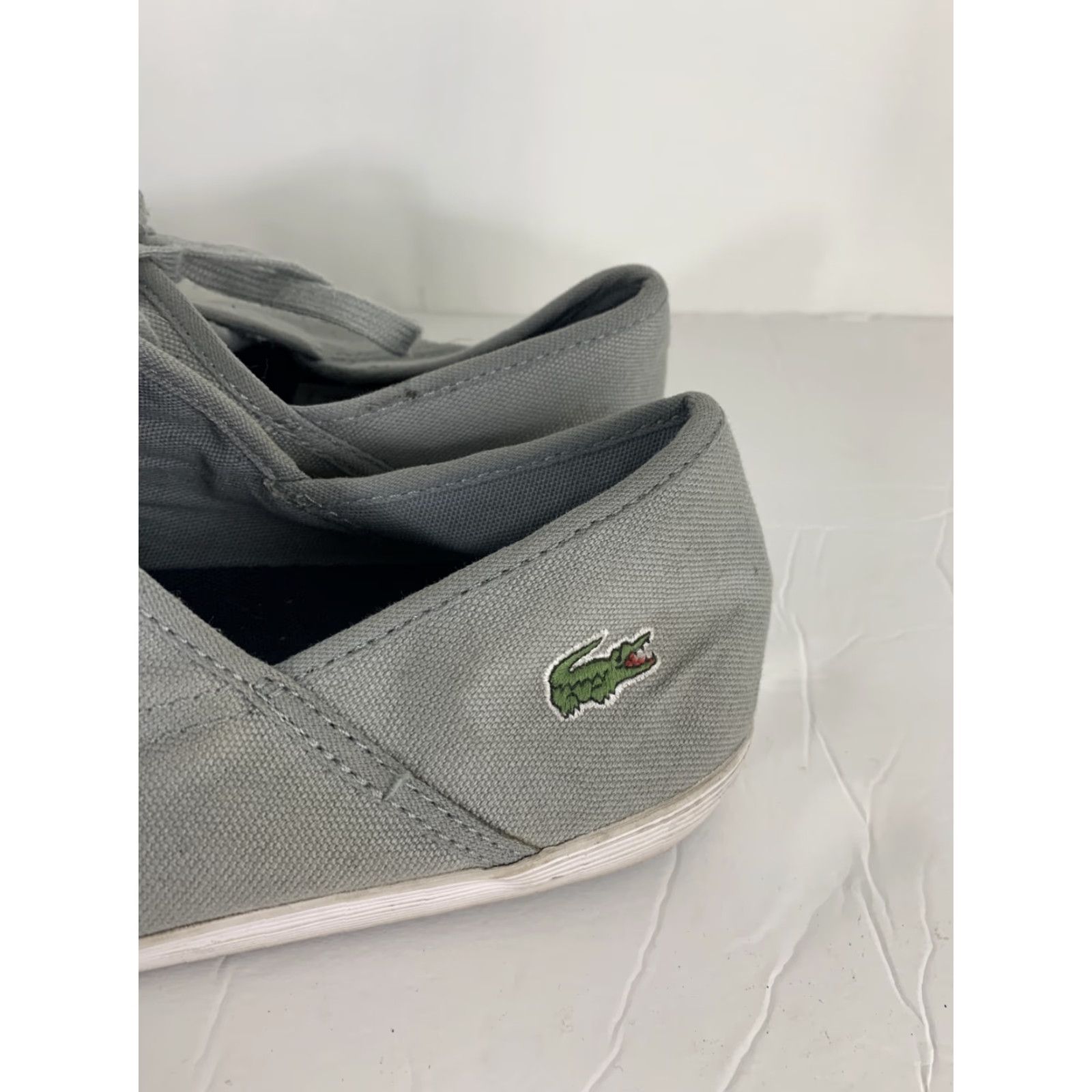 Lacoste Lacoste Andover Par Trainers Shoes Low Top Men Canvas Grey Blue 12 US 11 UK EUR 46 Size US L / EU 52-54 / 3 - 7 Thumbnail