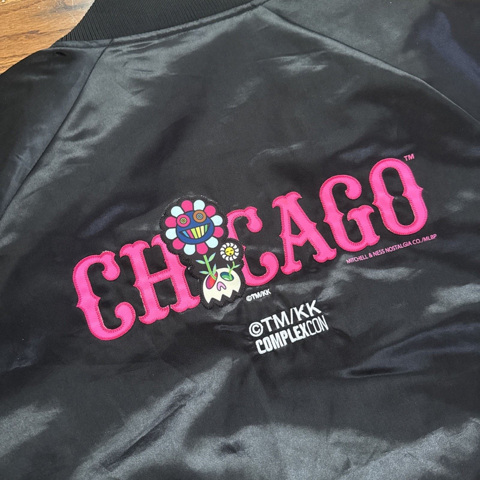 Mitchell & Ness Takashi Murakami ComplexCon Cubs Satin Jacket Size US XXL / EU 58 / 5 - 9 Thumbnail