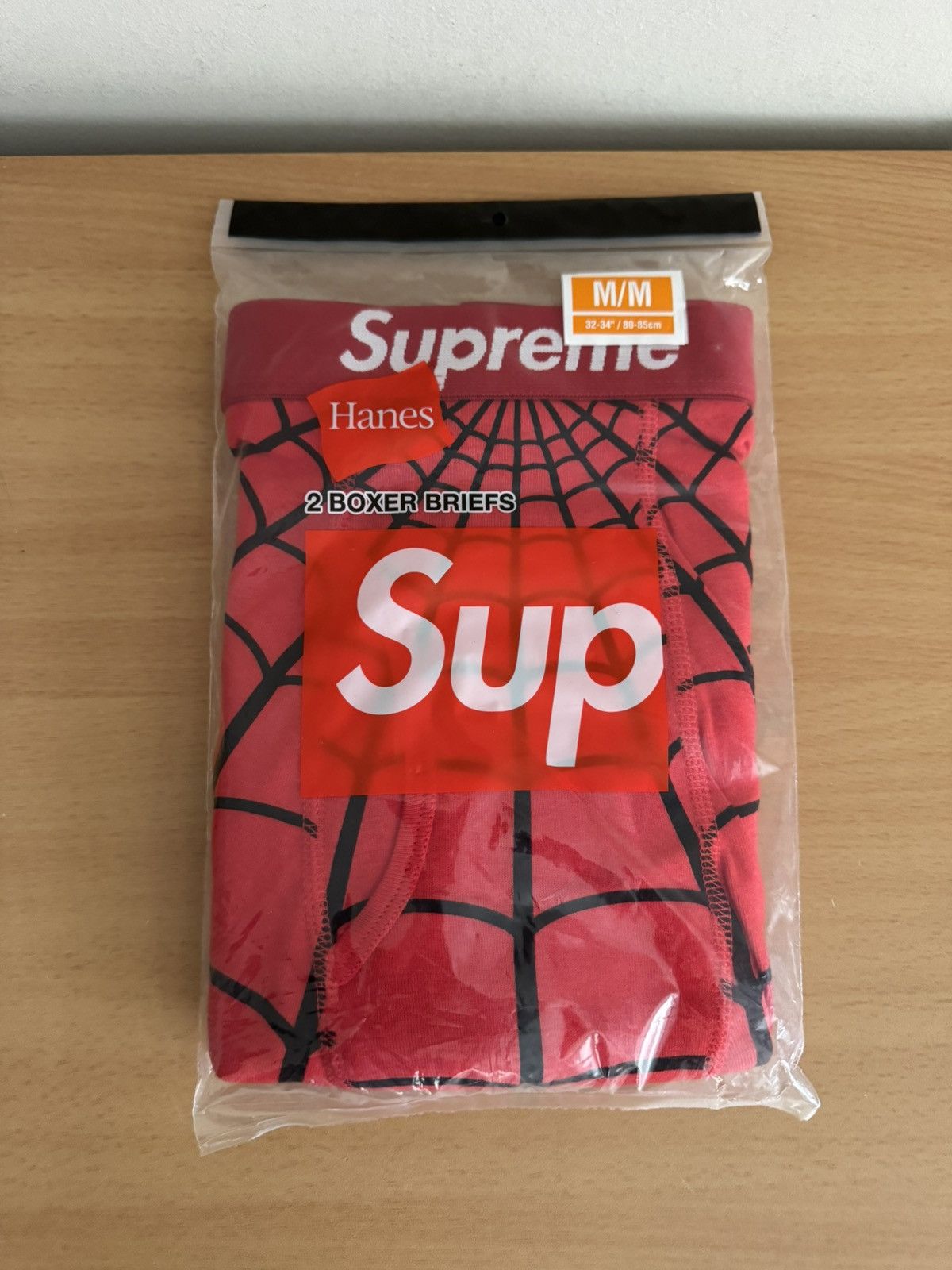 Hanes × Supreme Supreme Hanes Spiderman Boxer Briefs Red (M) | Grailed
