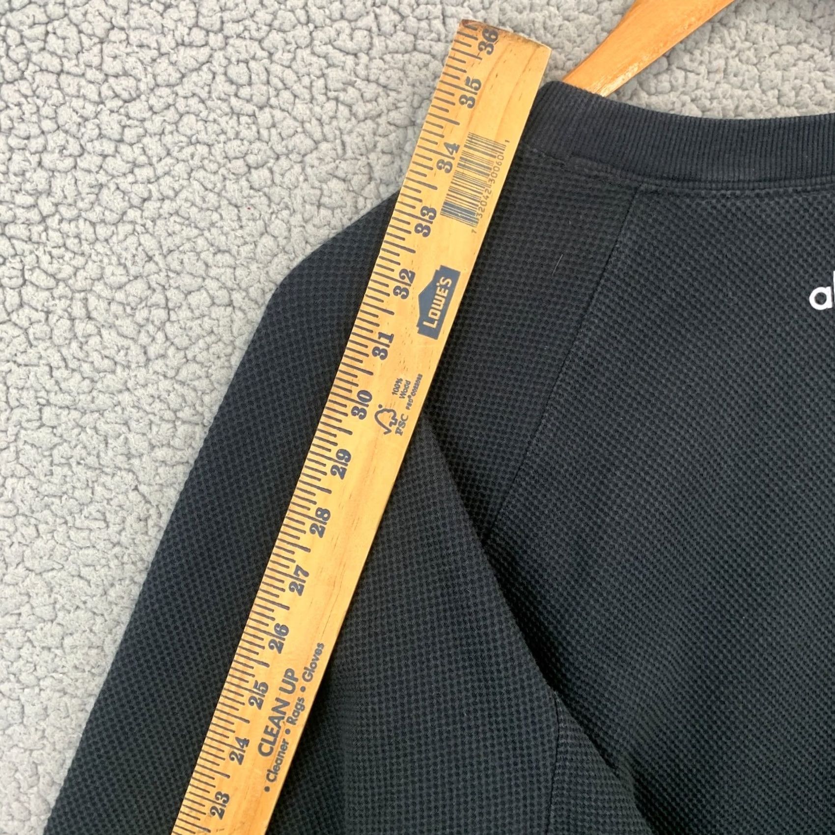 Alo ALO Sweatshirt Crew Neck Pullover Fleece Long Sleeve Black XL Men Clothing Logo Regular Size US XL / EU 56 / 4 - 8 Thumbnail