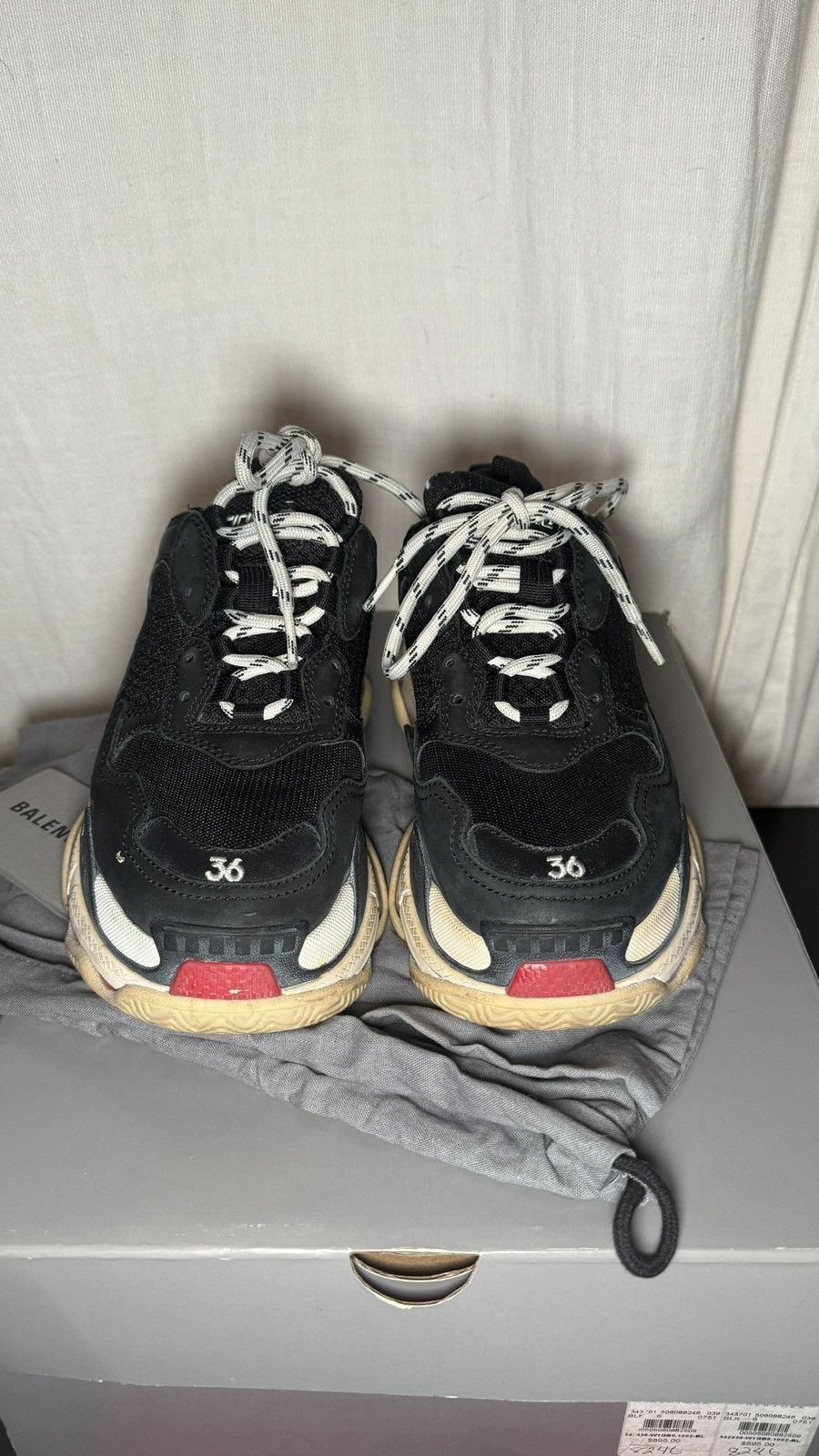 Balenciaga Balenciaga Triple S Sneakers – Black/Beige/Red (Size EU 36) Size US 6 / IT 36 - 1 Thumbnail