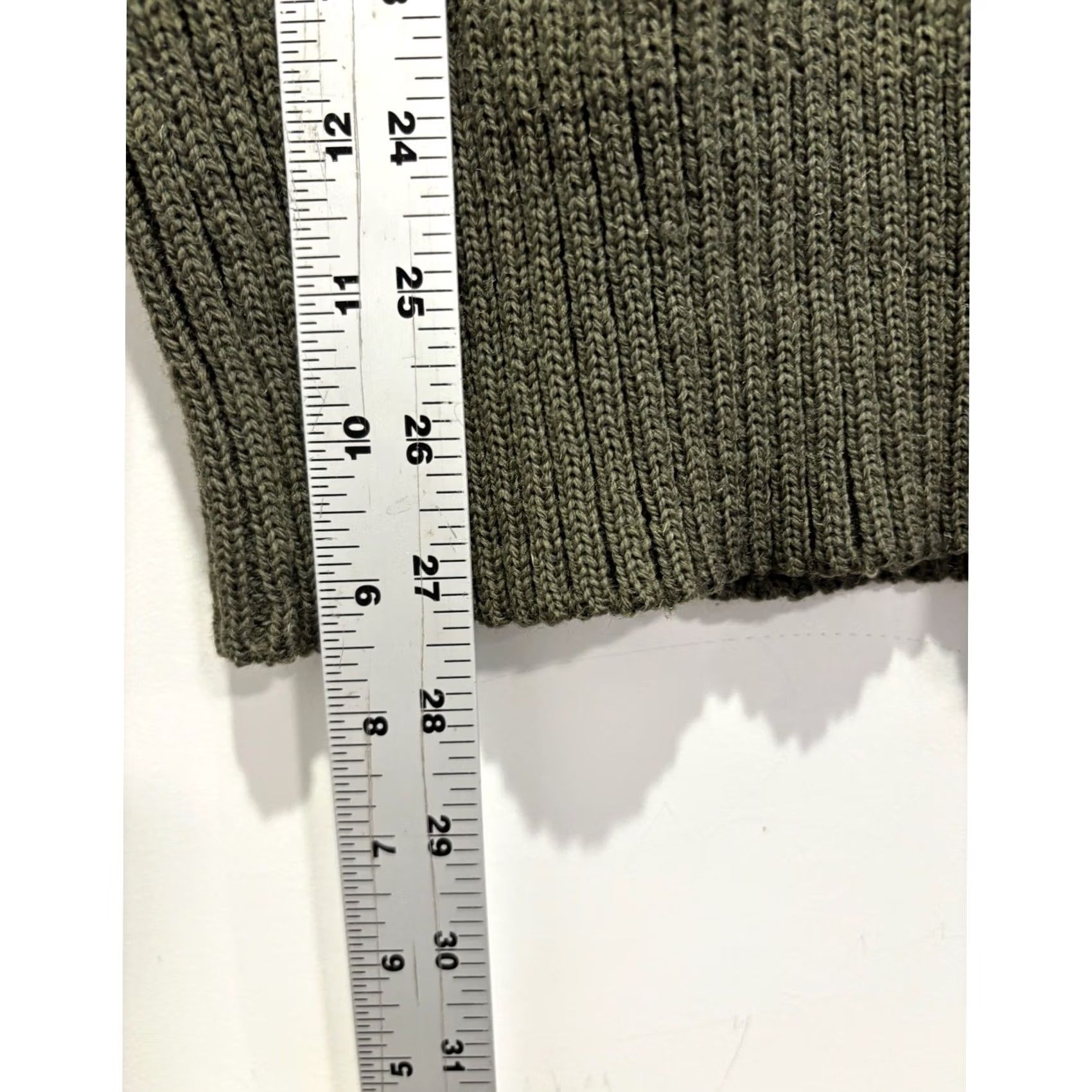 Commando The Woolly Pully Commando Sweater Mens Large Olive Green Ribbed Military Wool Size US L / EU 52-54 / 3 - 5 Thumbnail