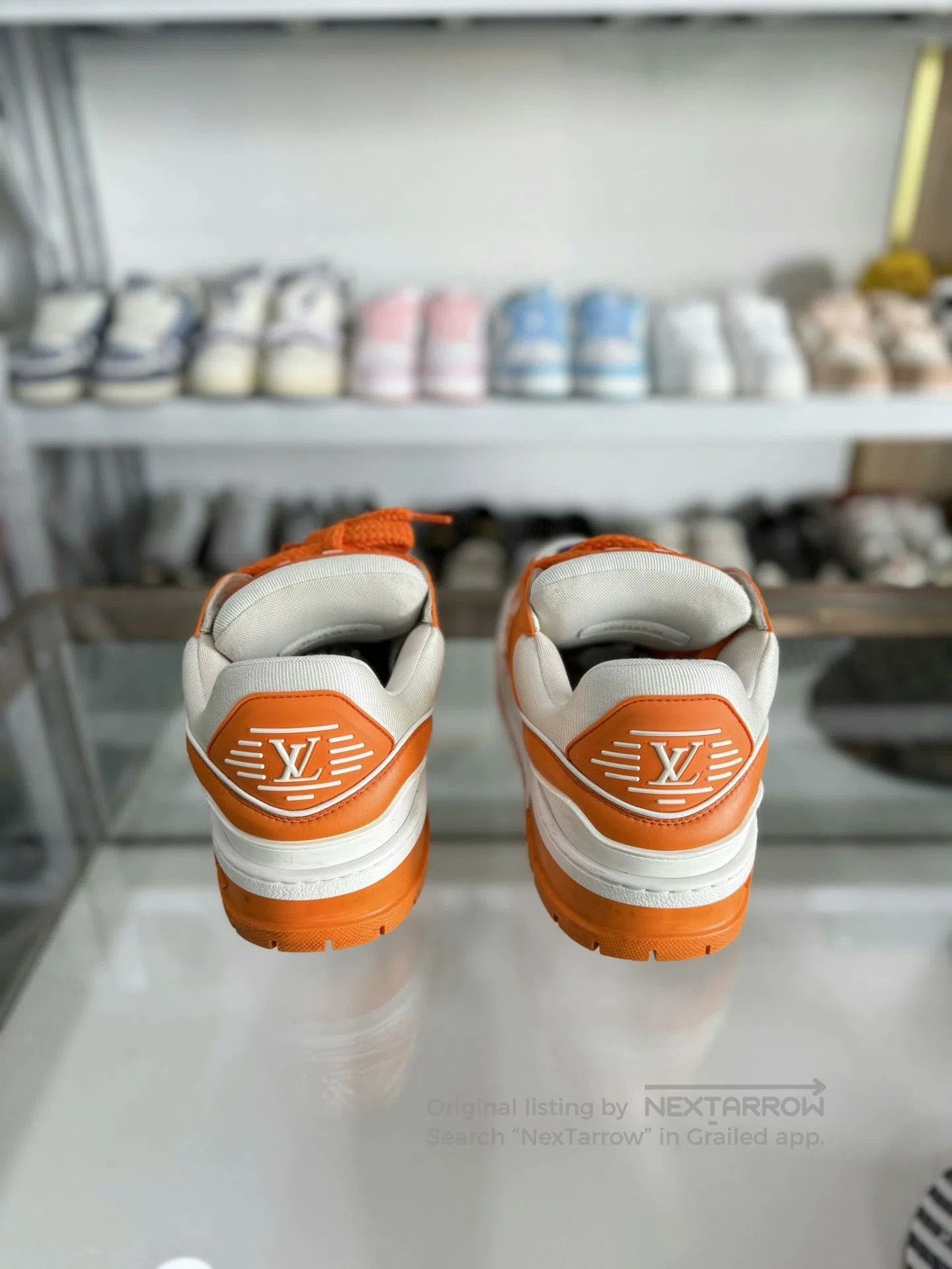 Louis Vuitton Louis Vuitton Trainer White Orange Men's. Size US 10 / EU 43 - 4 Thumbnail