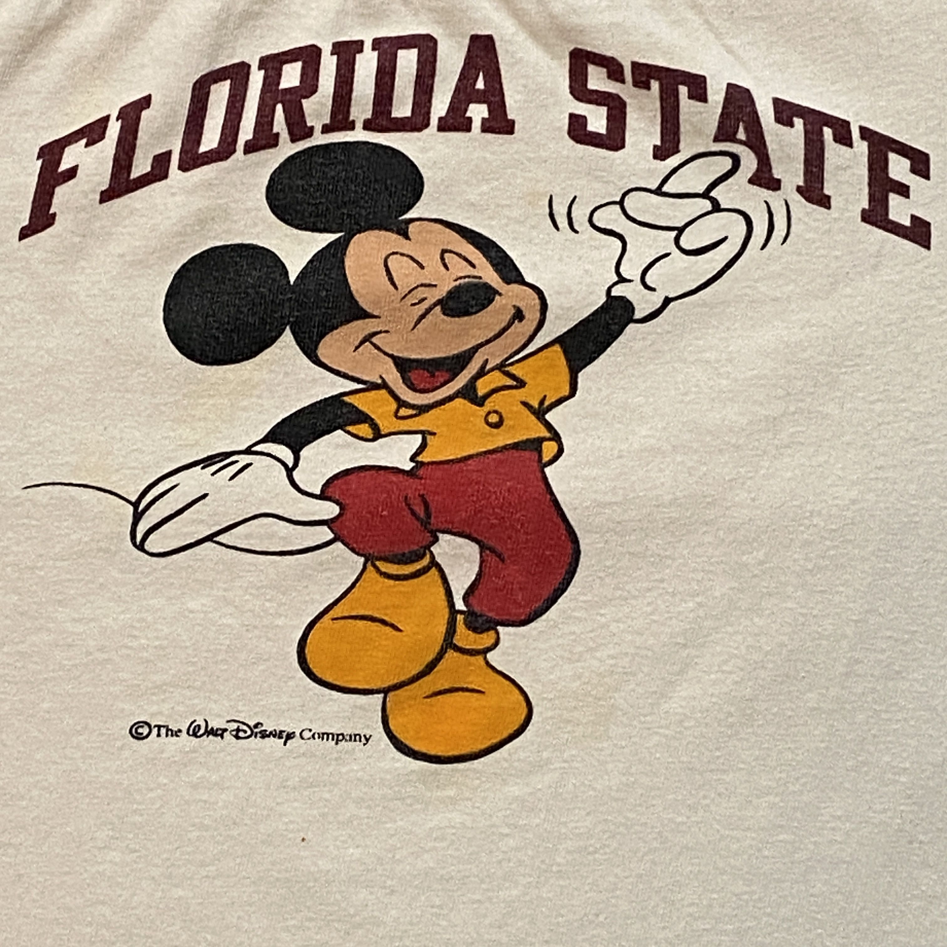 Champion × Vintage 80s Disney FLORIDA STATE SEMINOLES Mickey Mouse T-Shirt Size US S / EU 44-46 / 1 - 2 Thumbnail