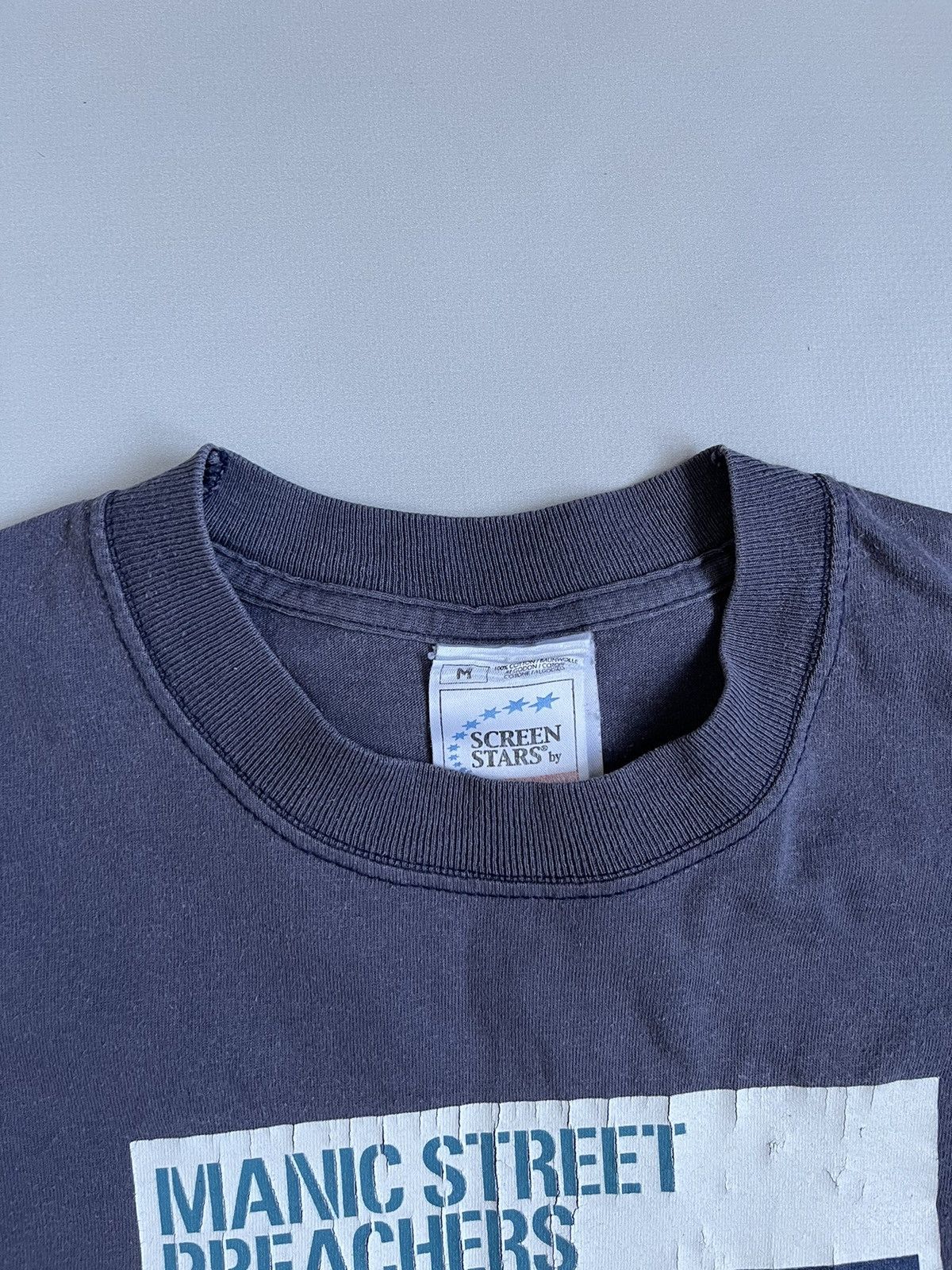 Other Vintage 90s Manic Street Preachers Kierkegaard Blue T-shirt Size US M / EU 48-50 / 2 - 2 Thumbnail