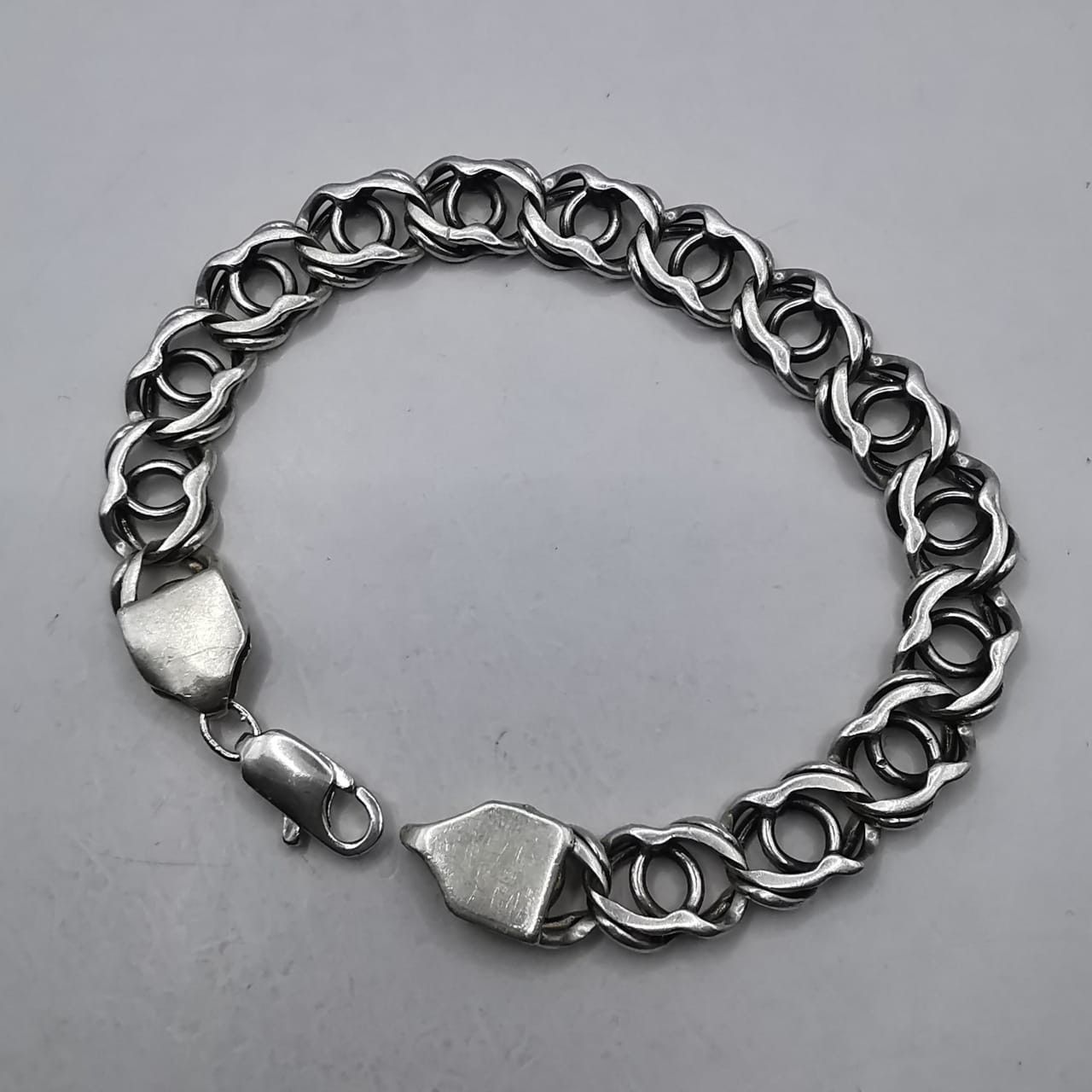 Sterling Silver Vintage Bracelet Jewelry,925 Sterling Silver,Handmade 24,65g Size ONE SIZE - 1 Thumbnail
