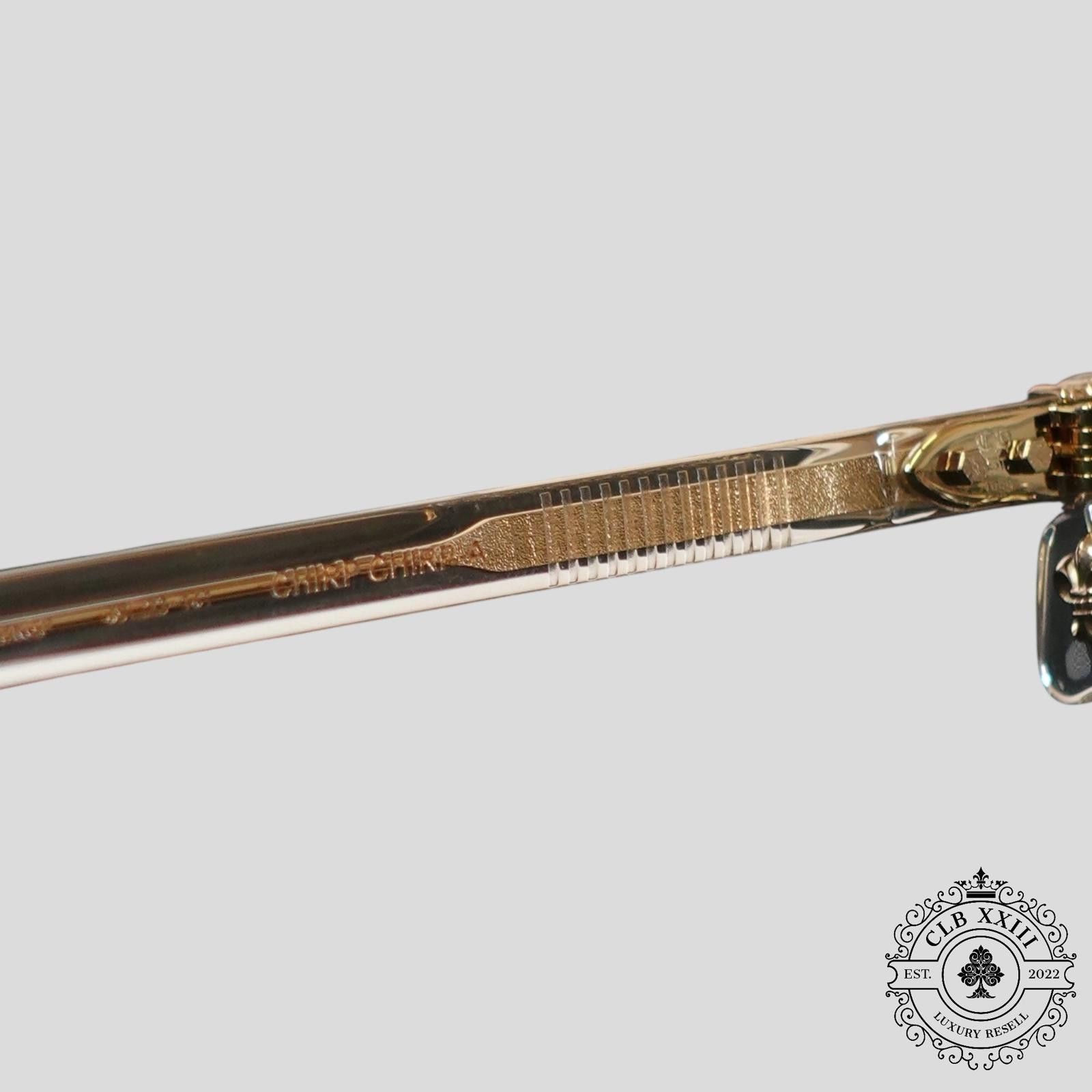 Chrome Hearts Chrome Hearts Chirp Chirp Glasses in Clear/Gold Size ONE SIZE - 6 Thumbnail